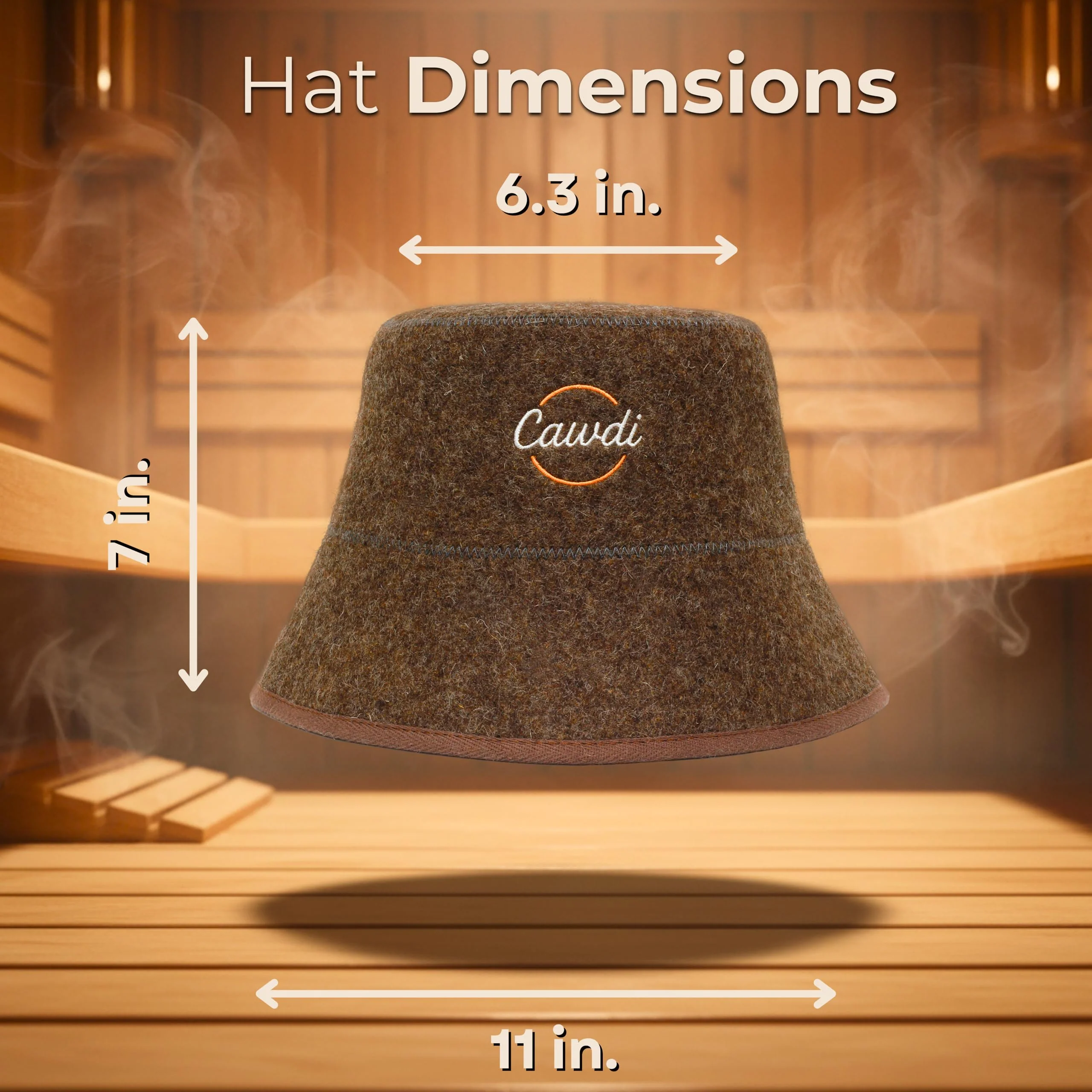 Wool Sauna Hat for Men & Women - Sauna Hat for Hair - Sauna Cap for Women & Men - Handmade Natural Wool Sauna Hats for Women and Men - Spa Accessories – Russian Banya Hat - Finnish Gifts Idea - Image 5