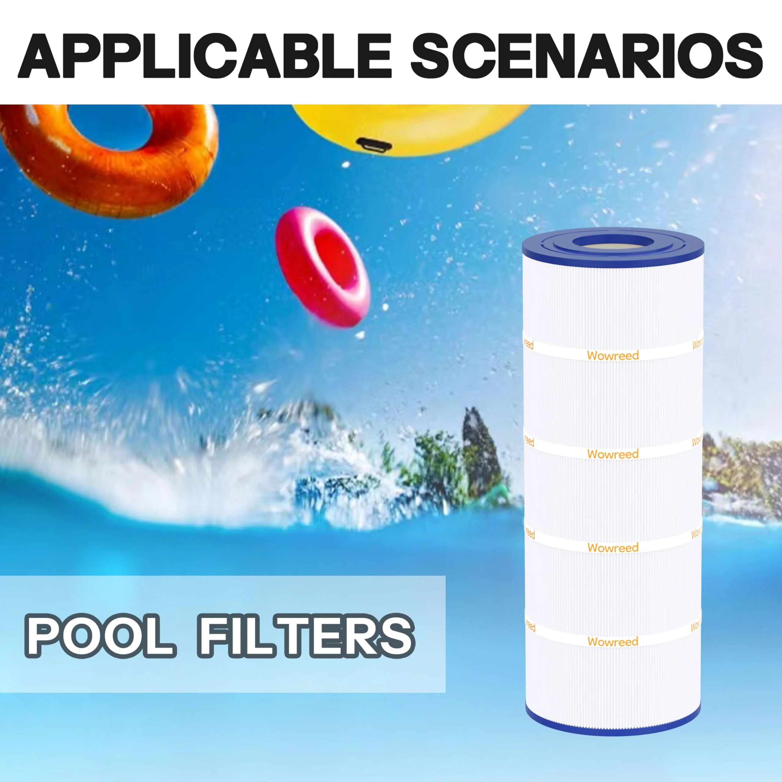 Wowreed Pool Filter Compatible with C1200, cx1200re, PA120, C-8412, FC-1293, Clearwater II 125, Pro Clean 125, 120 sq. ft, 1 Pack - Image 2