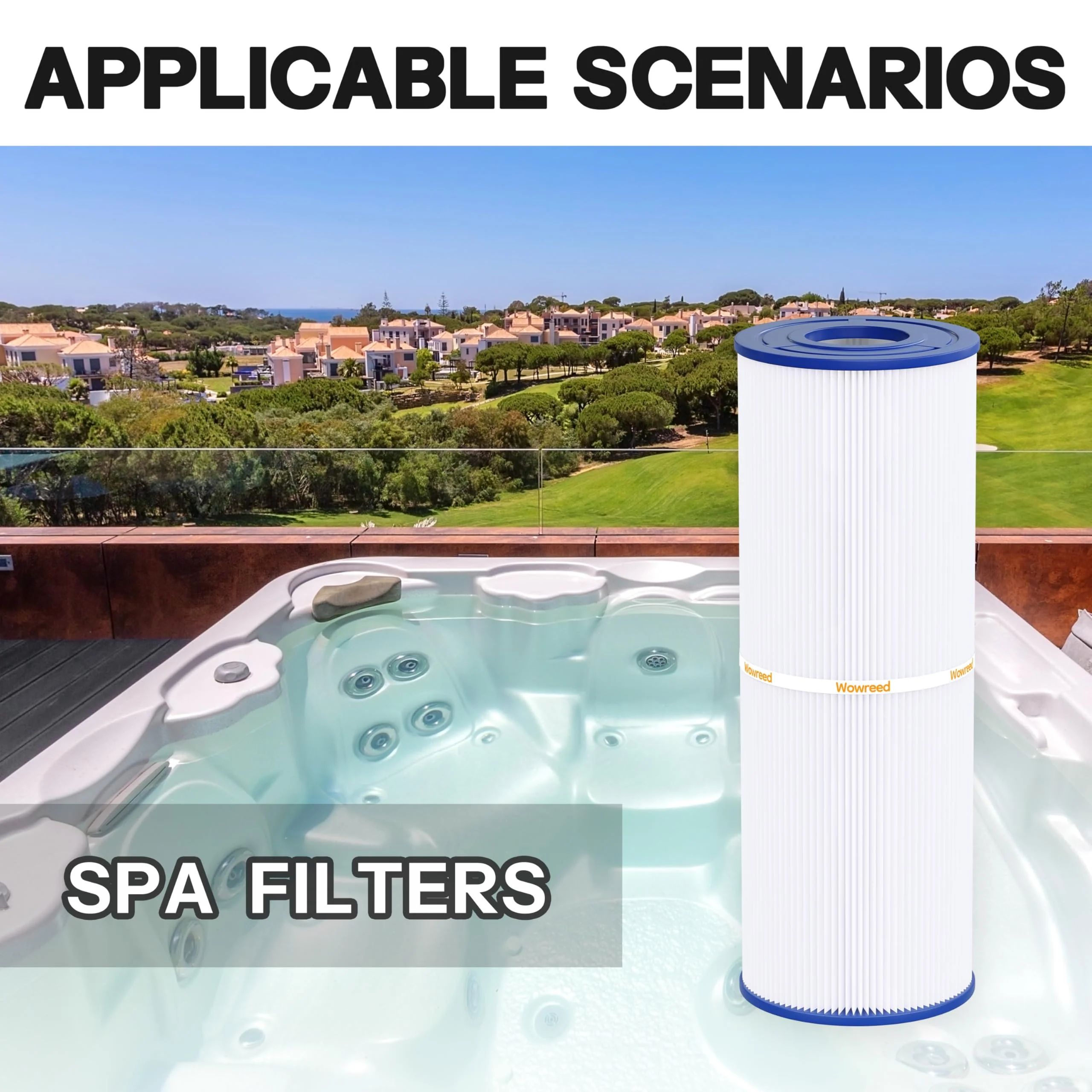 Wowreed Spa Filter Compatible with C-4326, FC-2375, PRB25-IN, 303909, M-4326, 8172500, R173429, 5X13 Drop in hot tub Filter, 2 Pack - Image 2