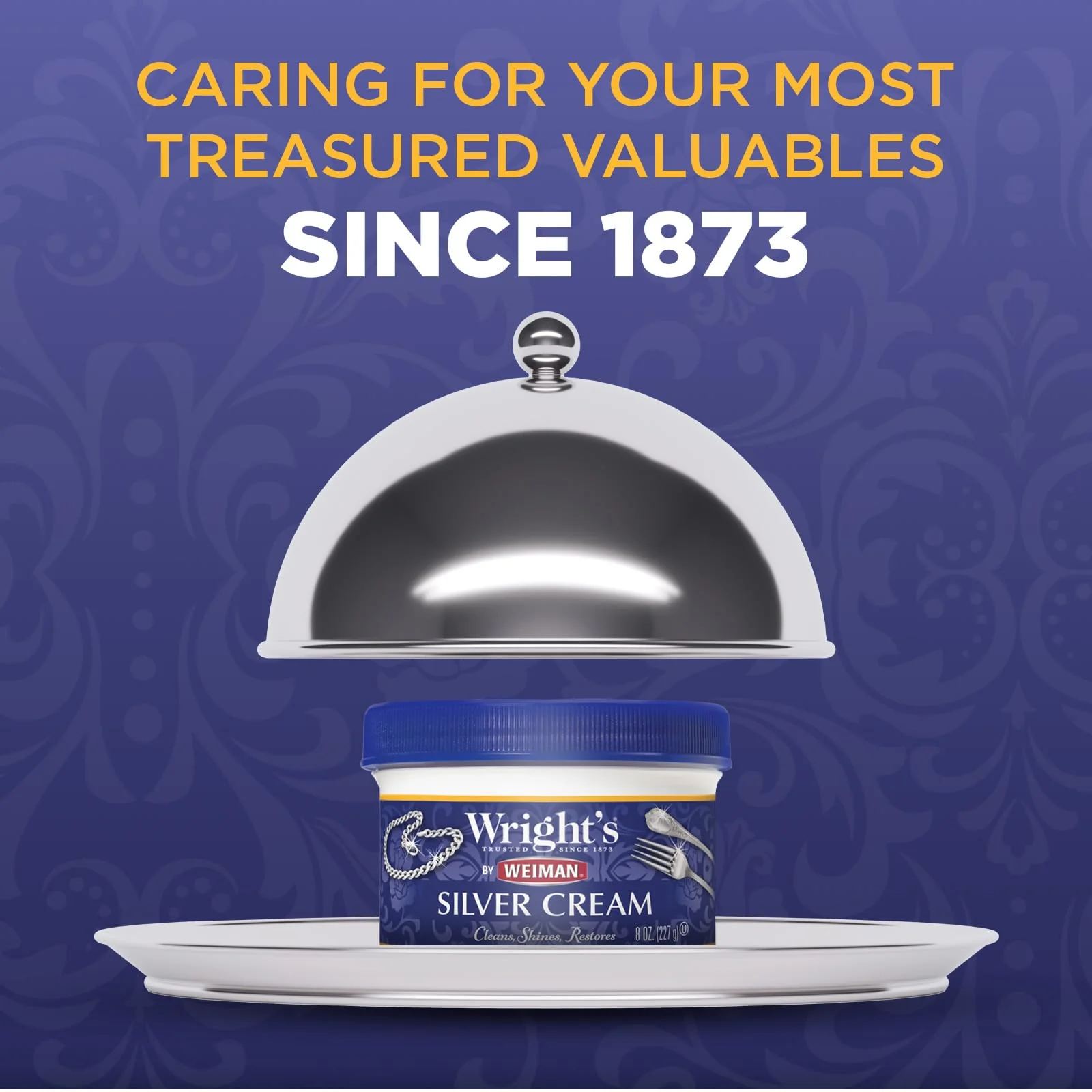 Wright's by Weiman Silver Cleaner and Polish Cream - Gently Clean and Remove Tarnish without Scratching, Ammonia-Free, 8 Ounce, 2 Pack with Polishing Cloth - Image 2