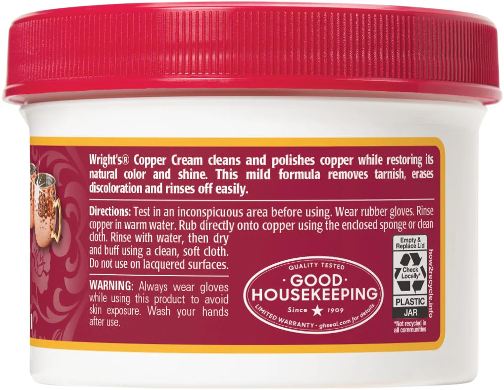 Wright's Copper Cream Cleaner - 8 Ounce 2 Pack with Polishing Cloth - Gently Cleans and Removes Tarnish without Scratching - Image 8