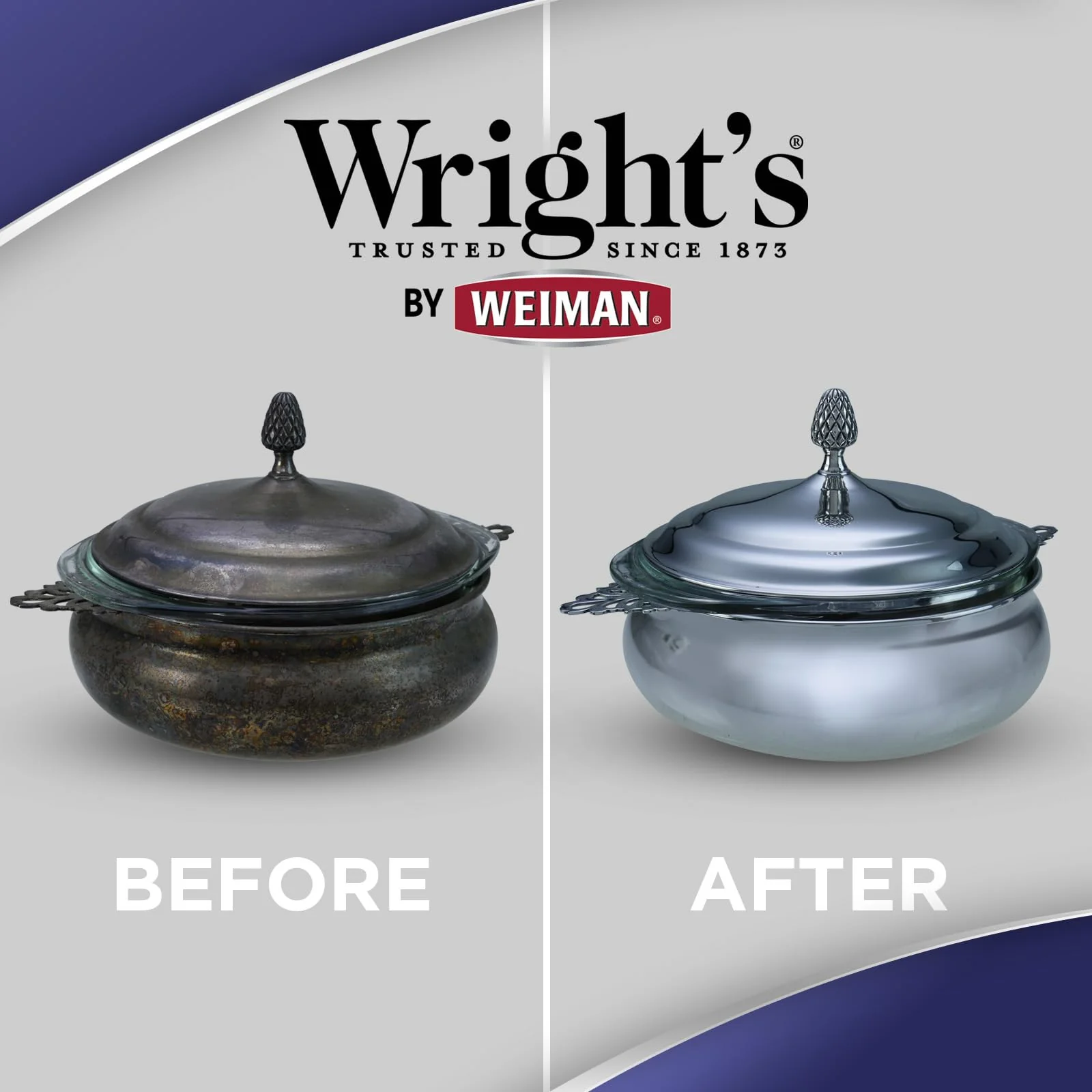 Wright's Silver and Copper Cleaner and Polish - 8 Ounce Each - Premium Metal Polish Silver Copper Brass Chrome and More - Image 3
