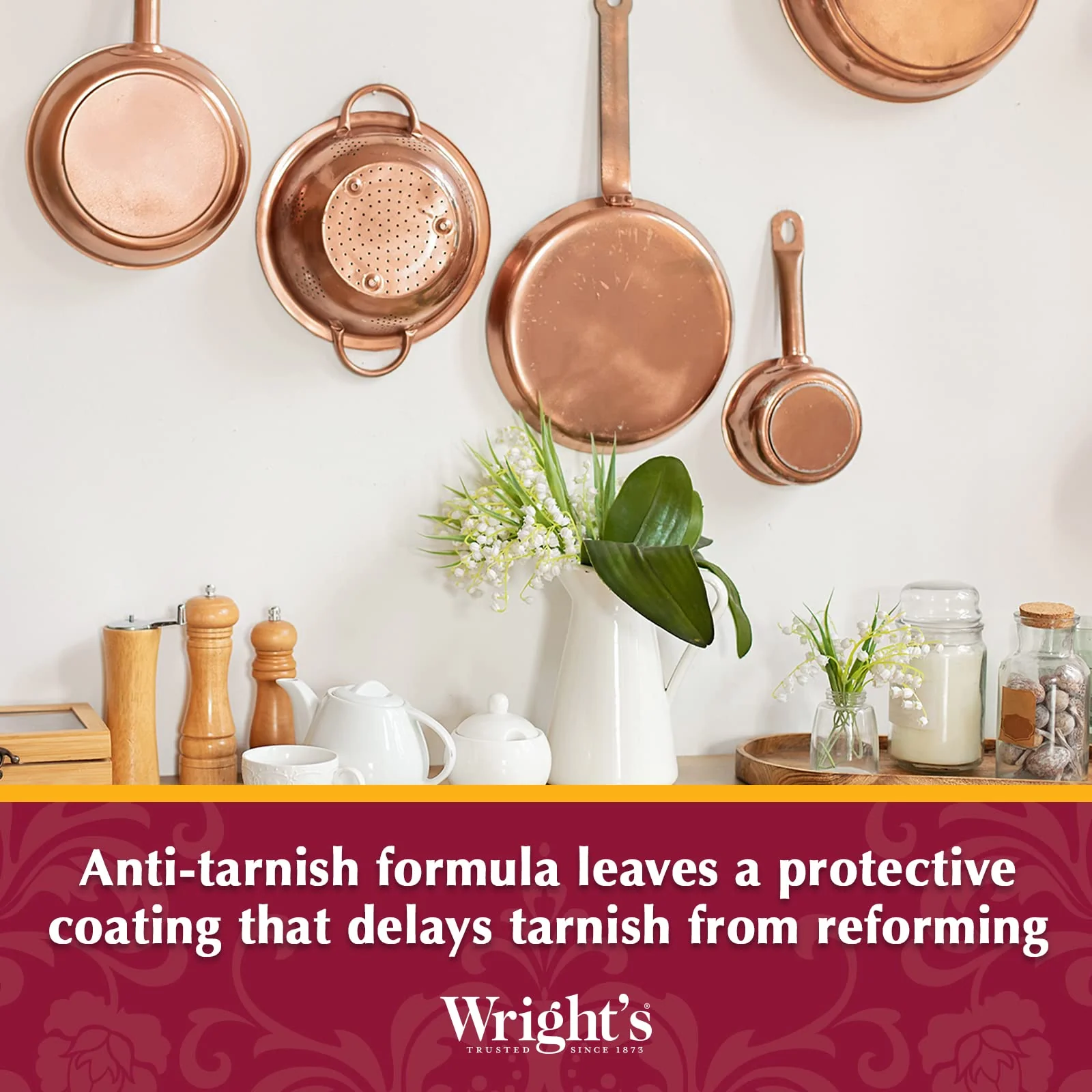 Wright's Silver and Copper Cleaner and Polish - 8 Ounce Each - Premium Metal Polish Silver Copper Brass Chrome and More - Image 7