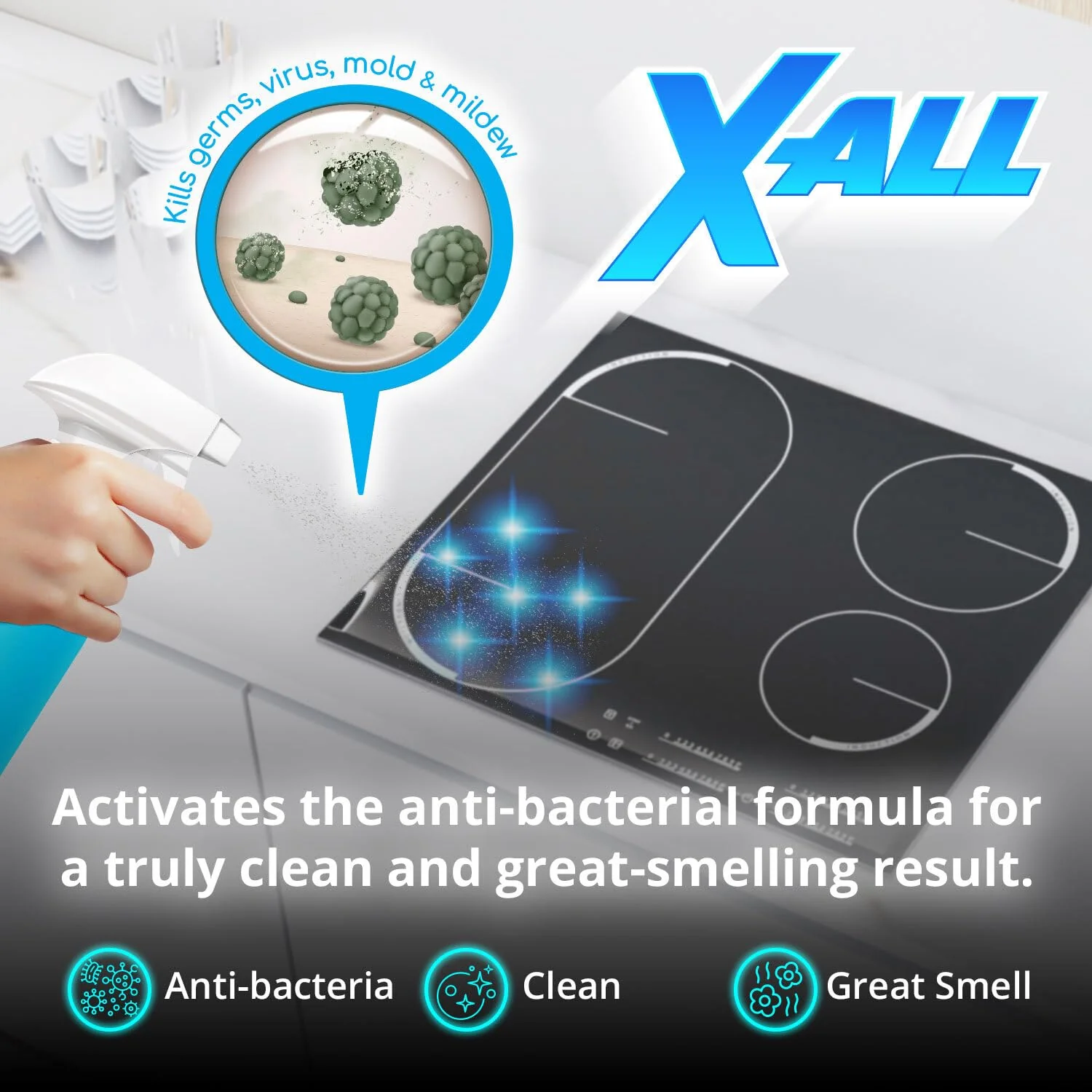 X-ALL Multi-Purpose Cleaner - Spray Bottle and 5x Cleaning Tablets - Image 3