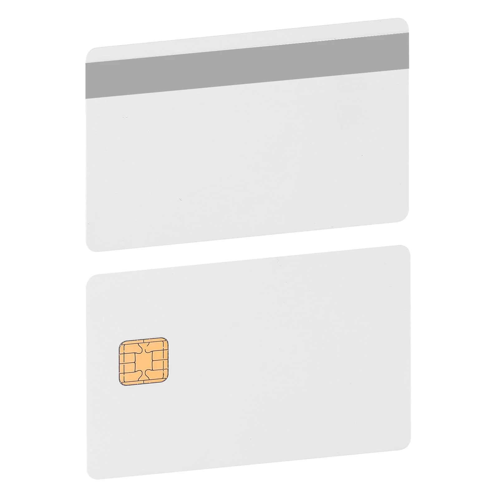 X-belmox J2a040 Chip Java Jcop Cards Unfused, J2a040 Unfused Blank Cards with 2 Track, 8.4mm HICO Magnetic Stripe, White Card Java Chip Silver Magnetic Strip - 3 Pack - Image 2