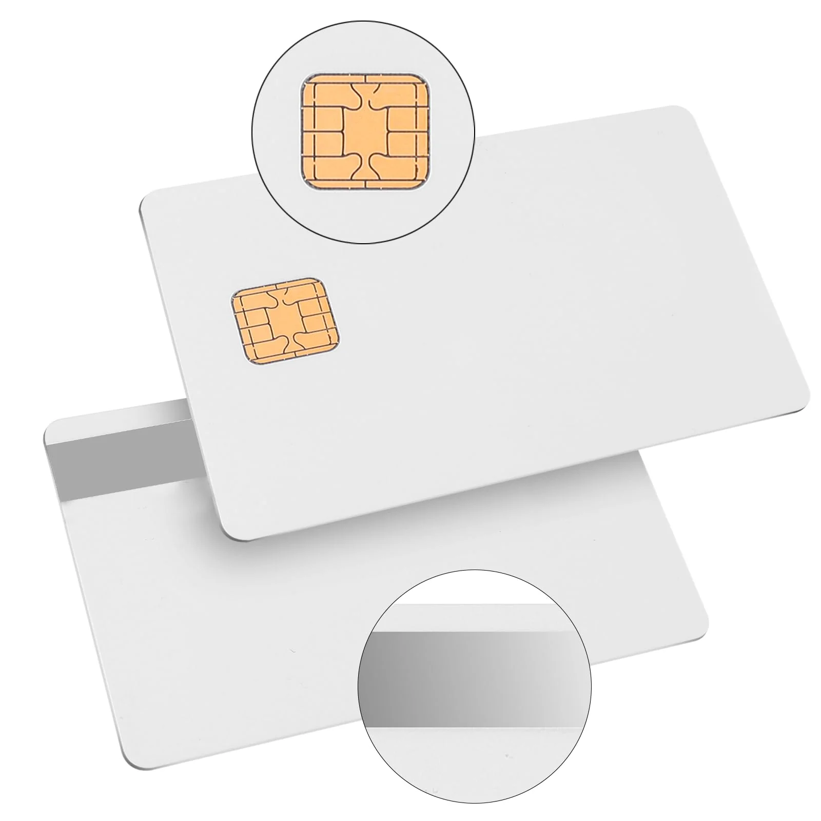 X-belmox J2a040 Chip Java Jcop Cards Unfused, J2a040 Unfused Blank Cards with 2 Track, 8.4mm HICO Magnetic Stripe, White Card Java Chip Silver Magnetic Strip - 3 Pack - Image 5