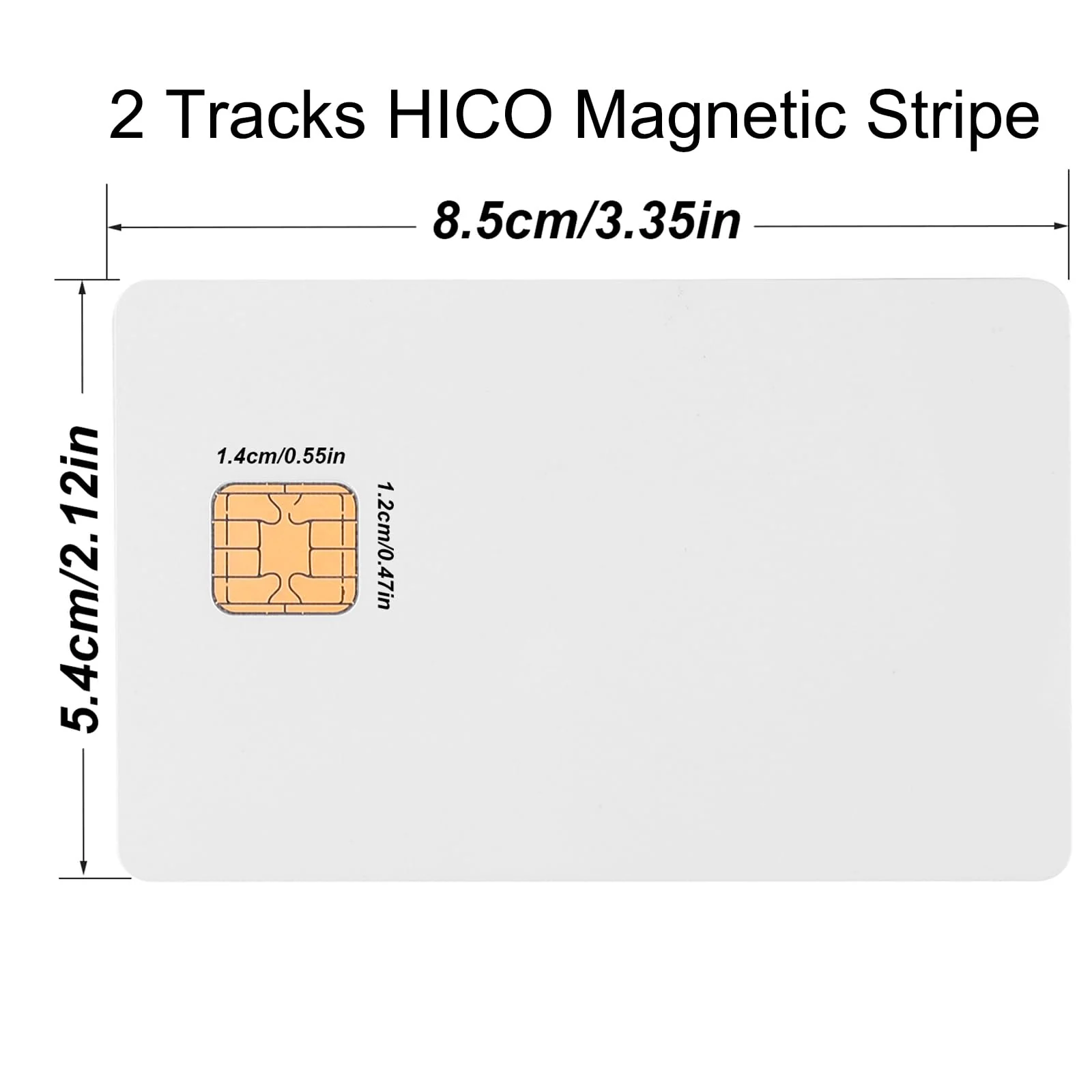 X-belmox J2a040 Chip Java Jcop Cards Unfused, J2a040 Unfused Blank Cards with 2 Track, 8.4mm HICO Magnetic Stripe, White Card Java Chip Silver Magnetic Strip - 3 Pack - Image 6