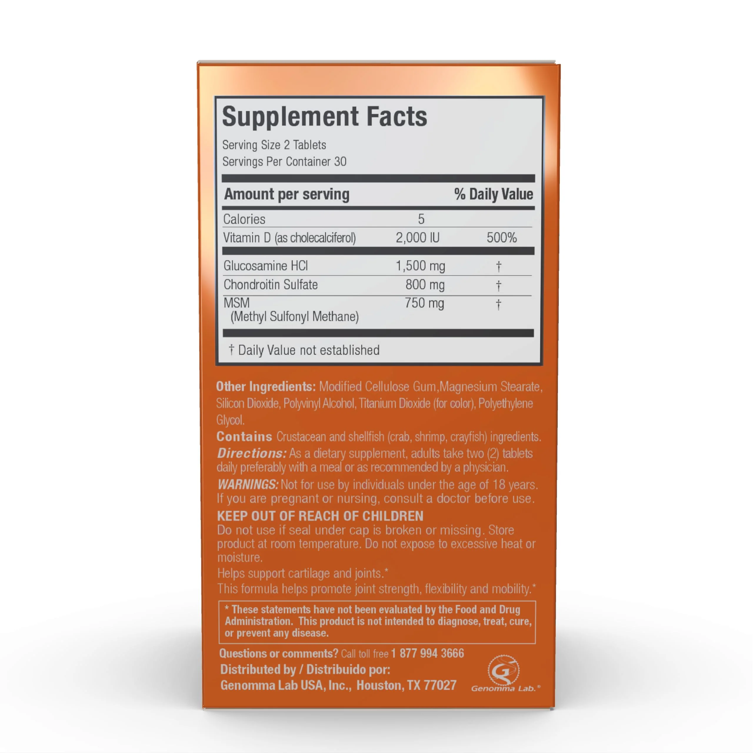 X Ray Dol Triple Action Joint Support Supplement with Glucosamine 1500mg, Chondroitin 800mg, MSM 750mg and 5X Vitamin D for Healthy Joints, Bones & Cartilage - 60 Count per Bottle - 6 Pack - Image 2