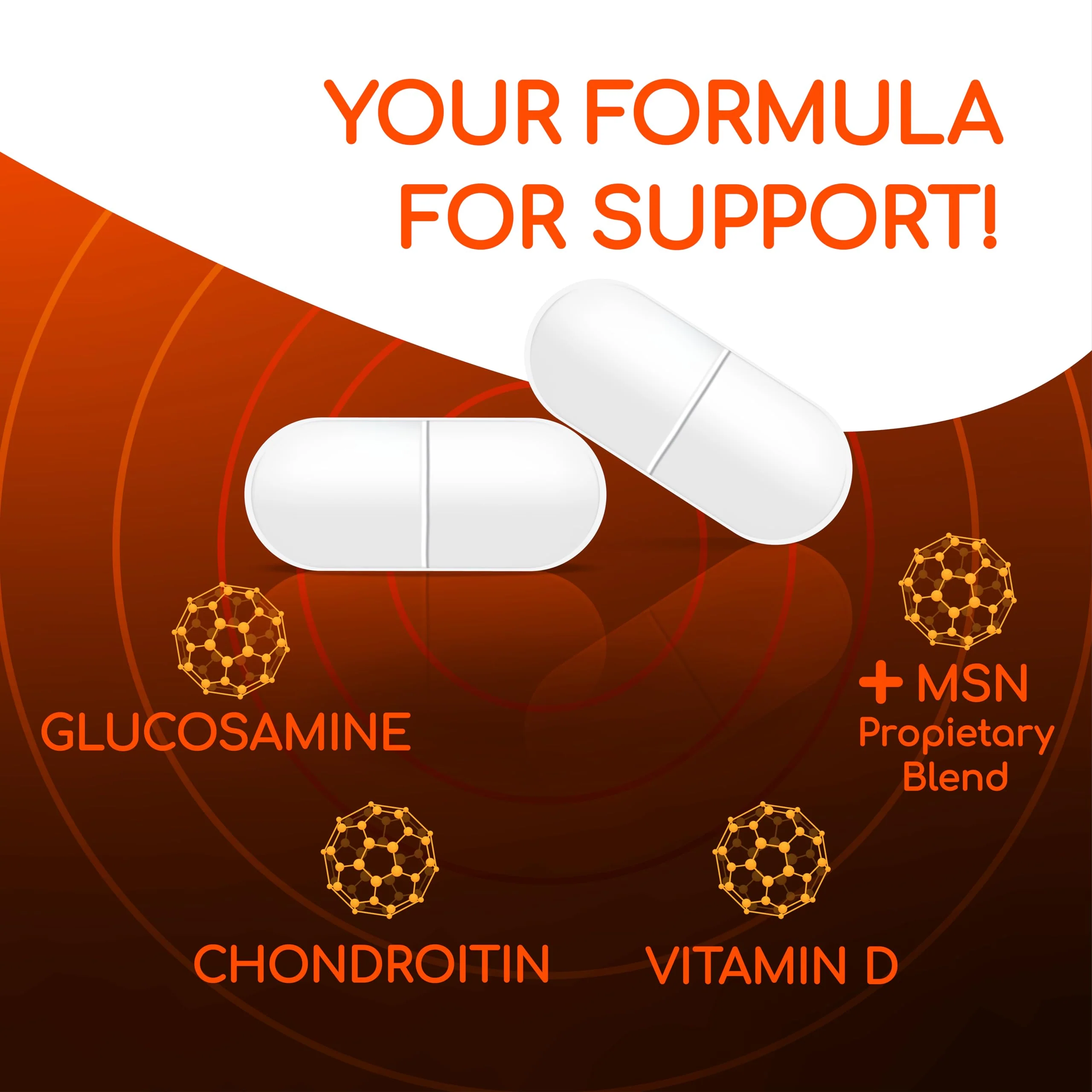 X Ray Dol Triple Action Joint Support Supplement with Glucosamine 1500mg, Chondroitin 800mg, MSM 750mg and 5X Vitamin D for Healthy Joints, Bones & Cartilage - 60 Count per Bottle - 6 Pack - Image 6