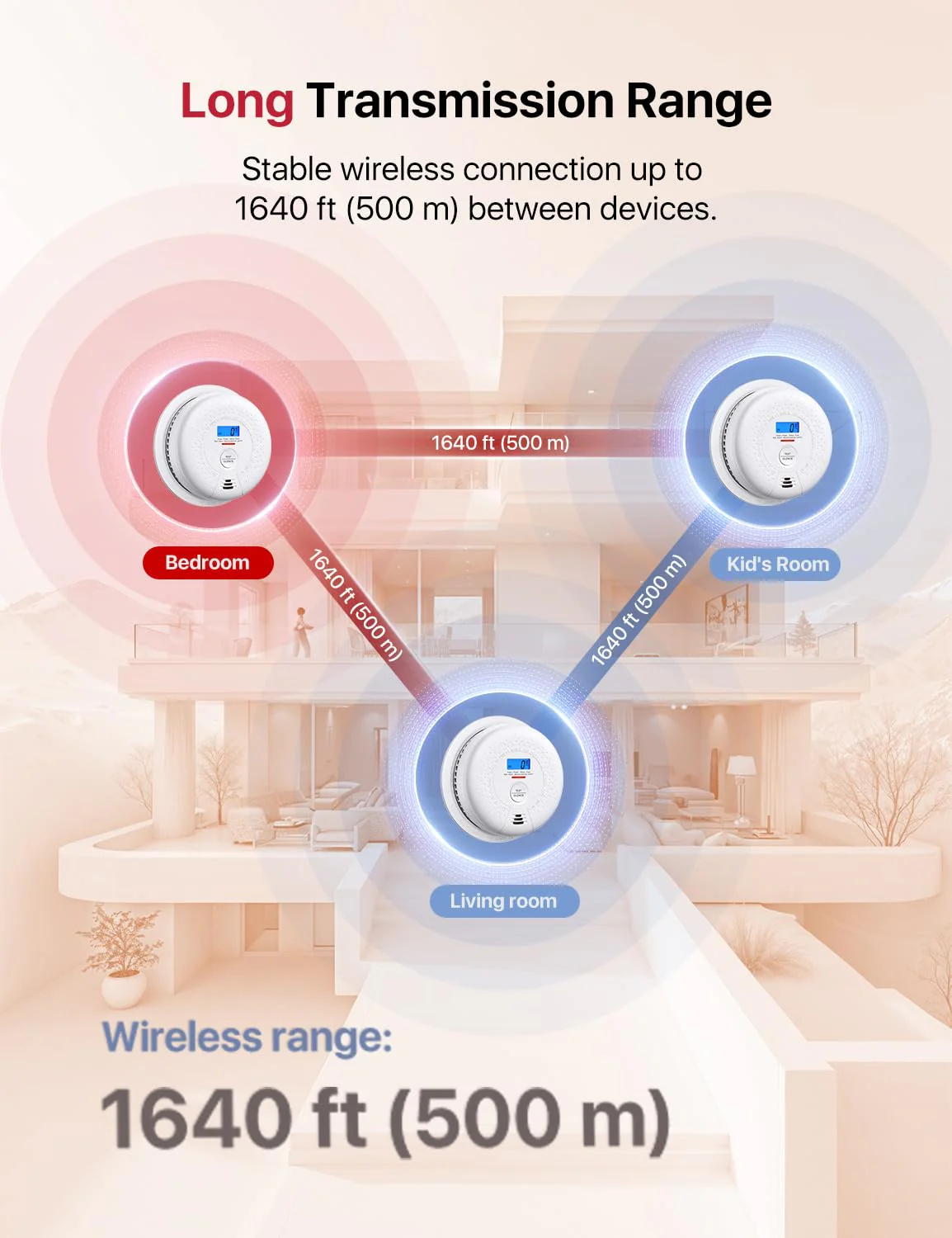 X-Sense Smoke and Carbon Monoxide Detector Combo, Wireless Interconnected Combination Smoke and Carbon Monoxide Detector with 10-Year Battery, Up to 24 X-Sense Link+ Wireless Alarms, SC01-W, 3-Pack - Image 5