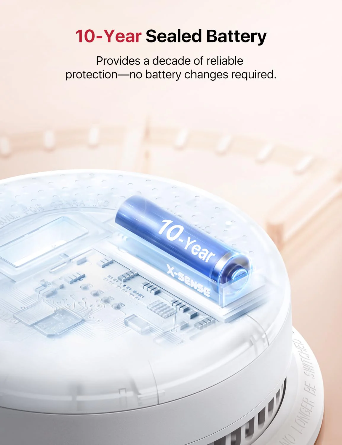 X-Sense Smoke and Carbon Monoxide Detector Combo, Wireless Interconnected Combination Smoke and Carbon Monoxide Detector with 10-Year Battery, Up to 24 X-Sense Link+ Wireless Alarms, SC01-W, 3-Pack - Image 7