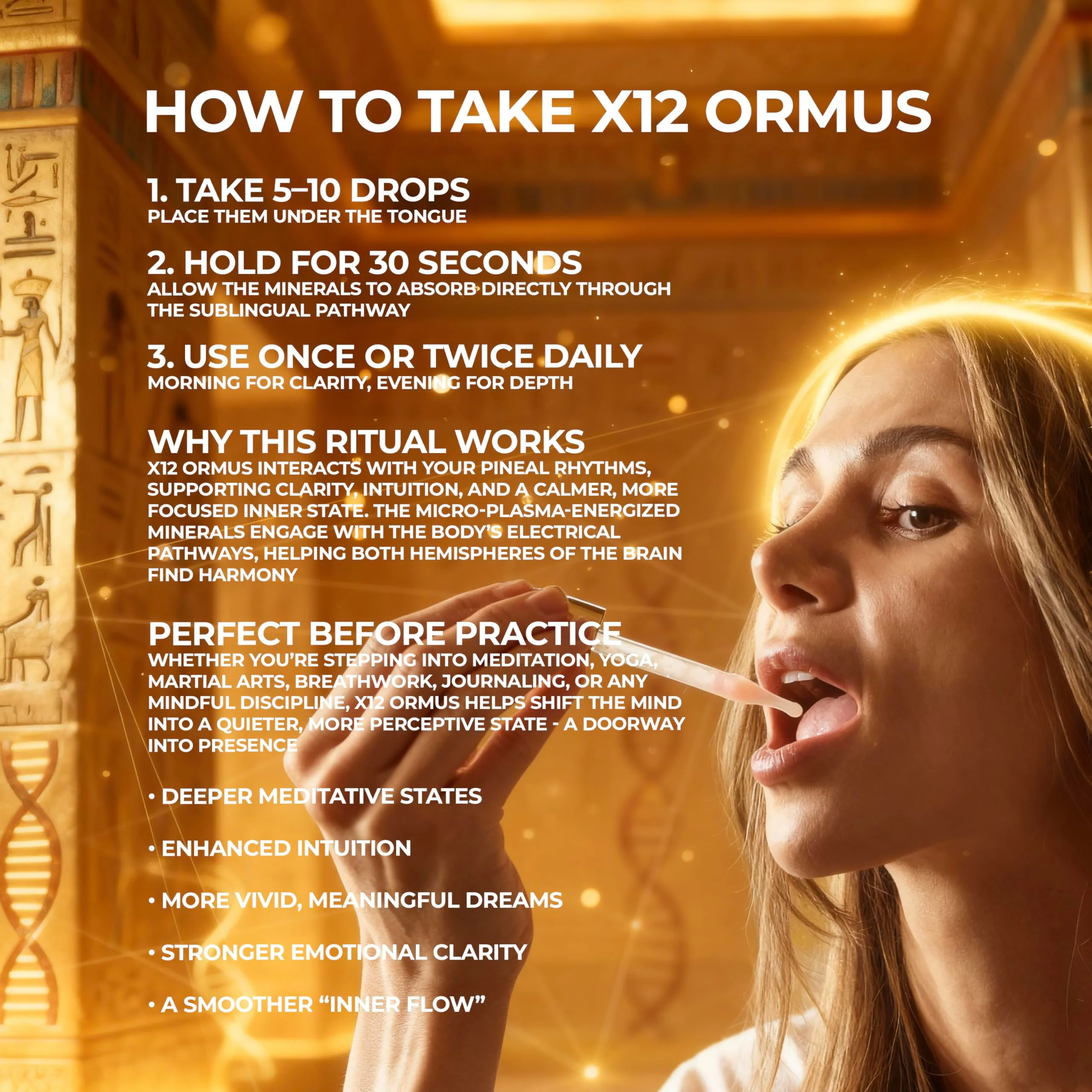 X12 Ormus Monoatomic Gold - Liquid Trace Mineral Blend with 24K Gold – Made by Real Alchemists - Dead Sea & Himalayan Salt - 4 fl oz