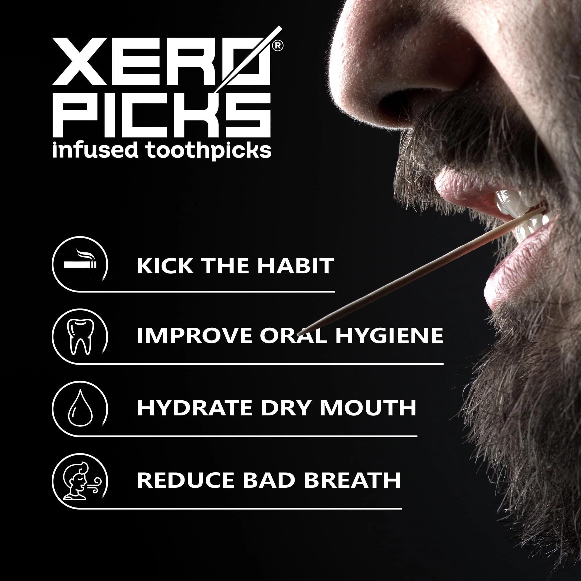 Xero Picks Infused Flavored Toothpicks to Help Quit Smoking - Nicotine Free (Variety Pack, 20 Count (Pack of 5)) Non-GMO Kosher Vegan - Image 4