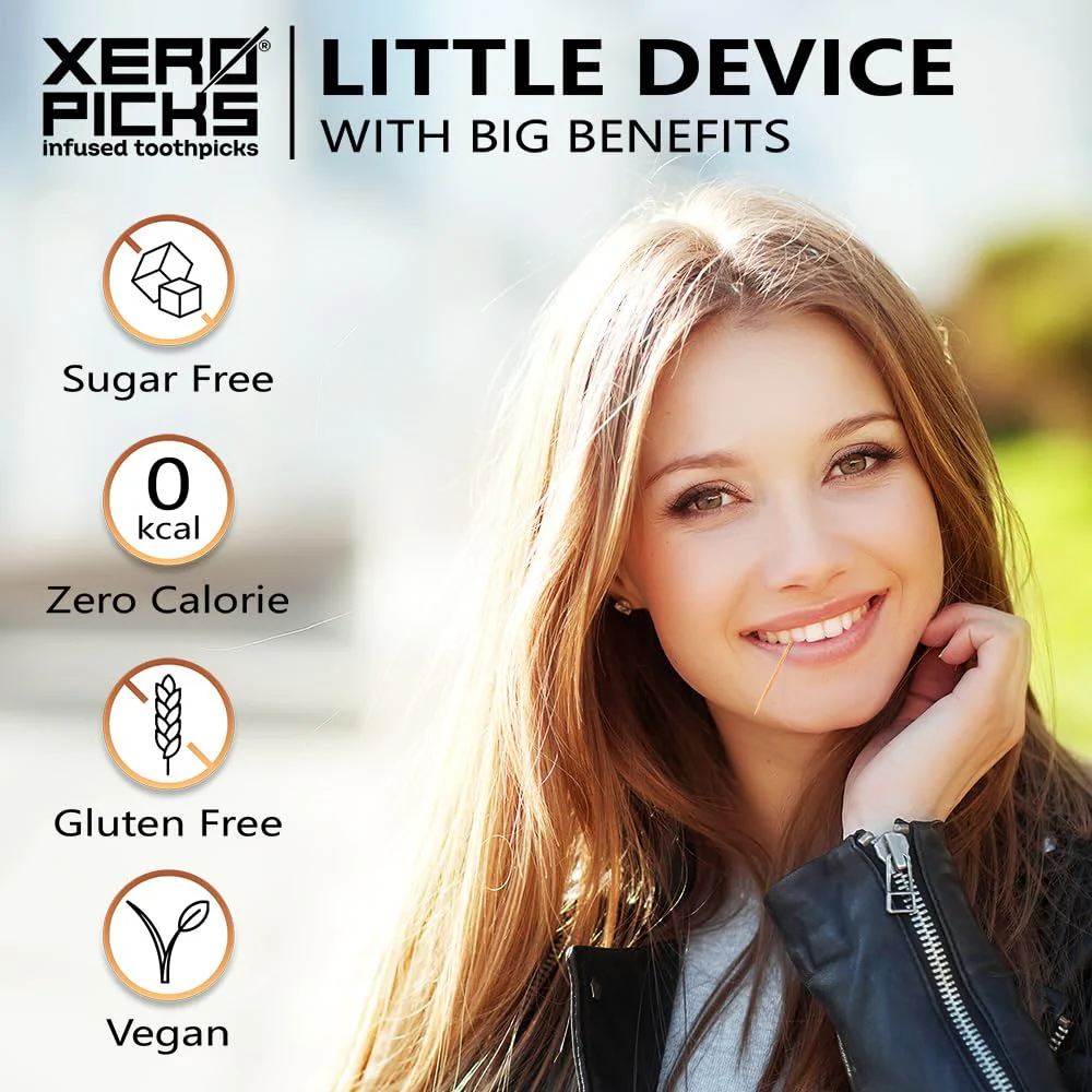 Xero Picks Wellness Flavored Toothpicks - Brain Boost, Immunity, Rest & Relax, Joint Health, and Energy Boost - 100 Picks (Variety, 5 Pack) Kosher - Sugar Free - Image 7