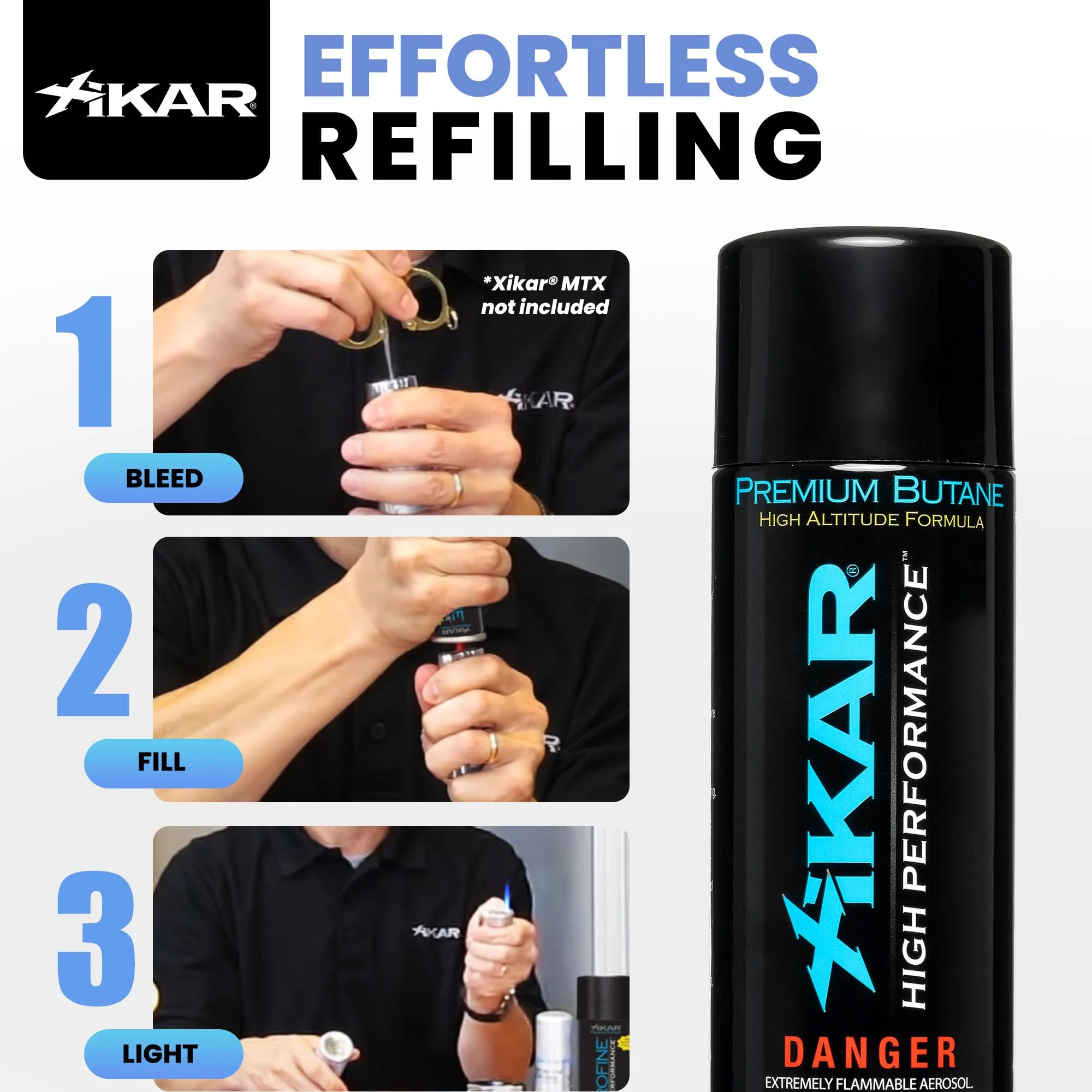 XIKAR PUROFINE Premium Butane Fuel Refill (400ml) 0 Impurities - Ultra Refined, Food Grade, Culinary Butane Refill for Torch & Lighter - Jet Flame Lighter Fuel & Kitchen Torch Refills (4 Pack/8oz) - Image 4