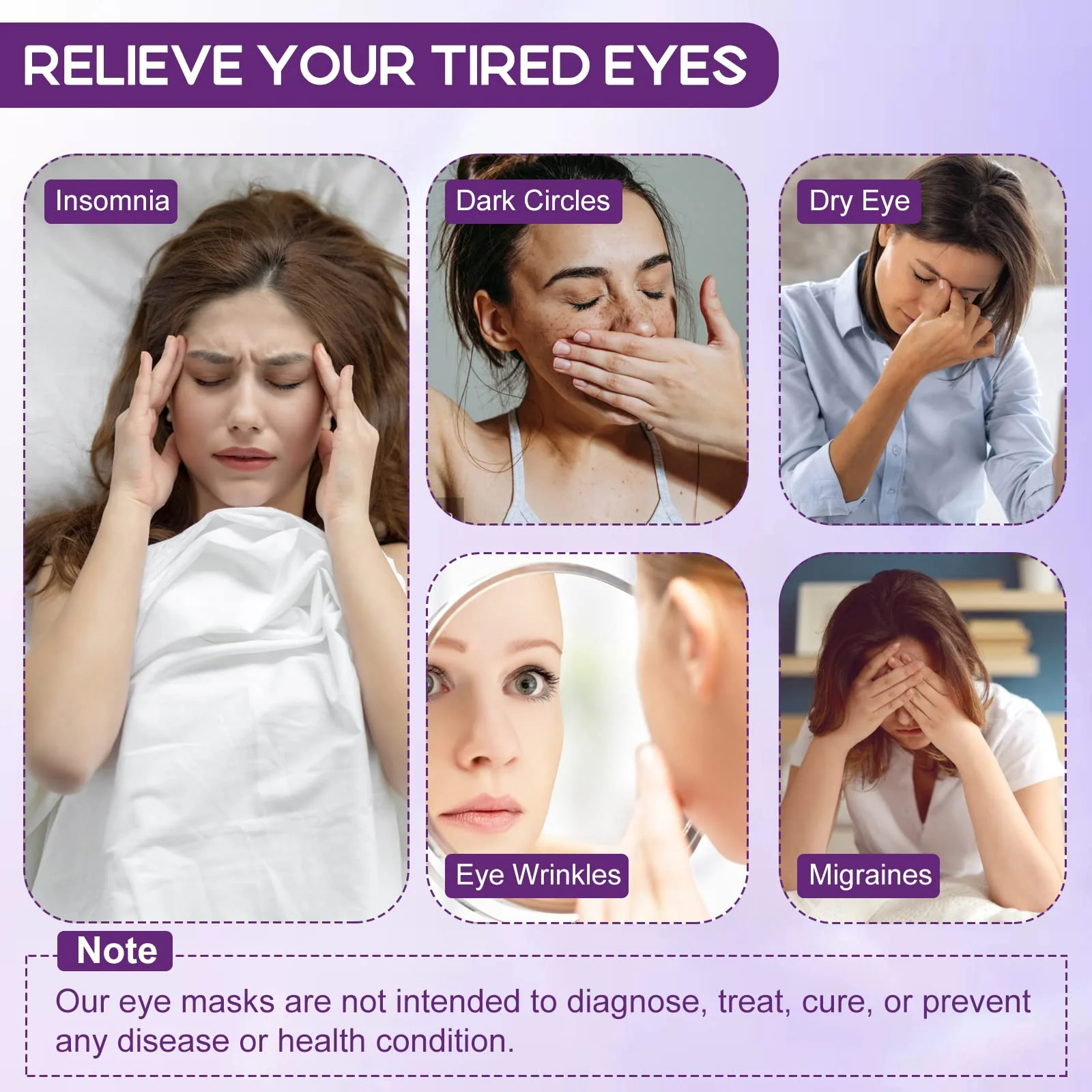 XPCARE 32 Pack Steam Eye Masks for Dry Eyes, SPA Warm Sleep Eye Mask, Disposable Heated Eye Mask for Dark Circles, Puffy Eyes, Relief Stress Eye Fatigue(Unscented) - Image 6