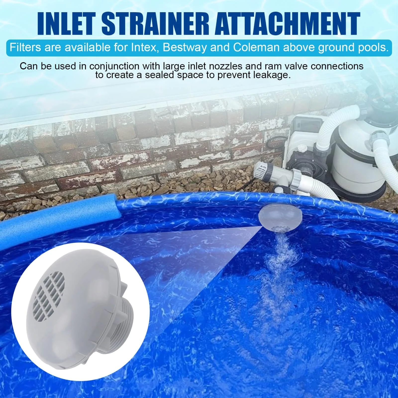 XT Pool Inlet Strainer P6H1317 Inlet Valve Attachment for Intex and for Coleman Pools - Image 3