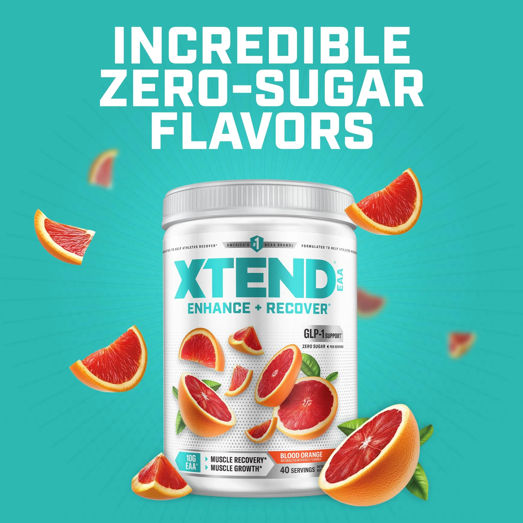Xtend EAA + BCAA Powder for Muscle Recovery & Lean Muscle Growth, 9 Essential Amino Acids for Intra Workout or Post Workout Recovery, 10g EAAs Per 2 Servings, Blood Orange 40 Servings - Image 5