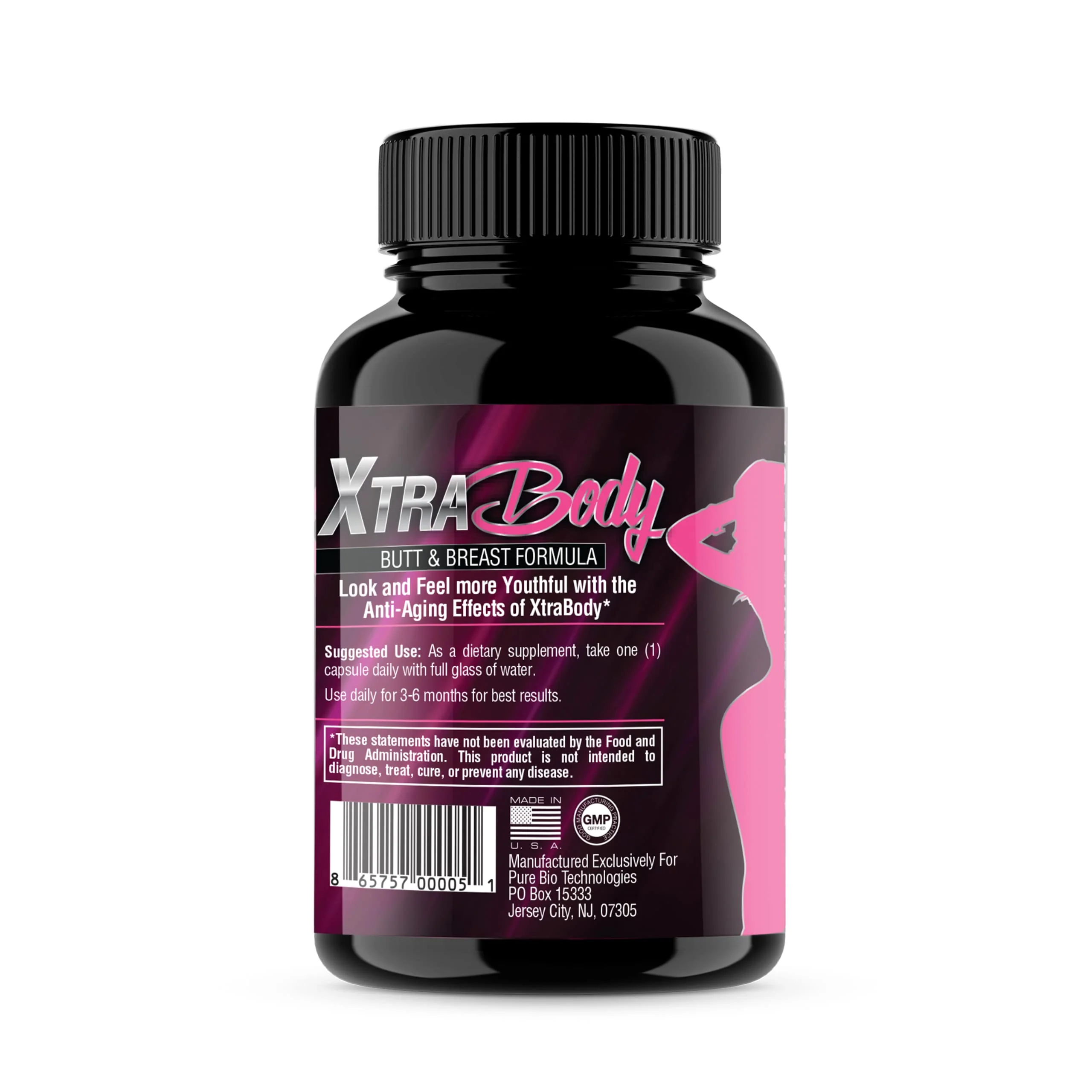 XtraBody Butt Enhancement and Breast Enlargement Supplement - Estrogen Enhancer - Increases Butt & Breast Size, Reduces Menstrual Symptoms & Provides an Extra Boost of Energy (1 Bottle=30 Capsules) - Image 4