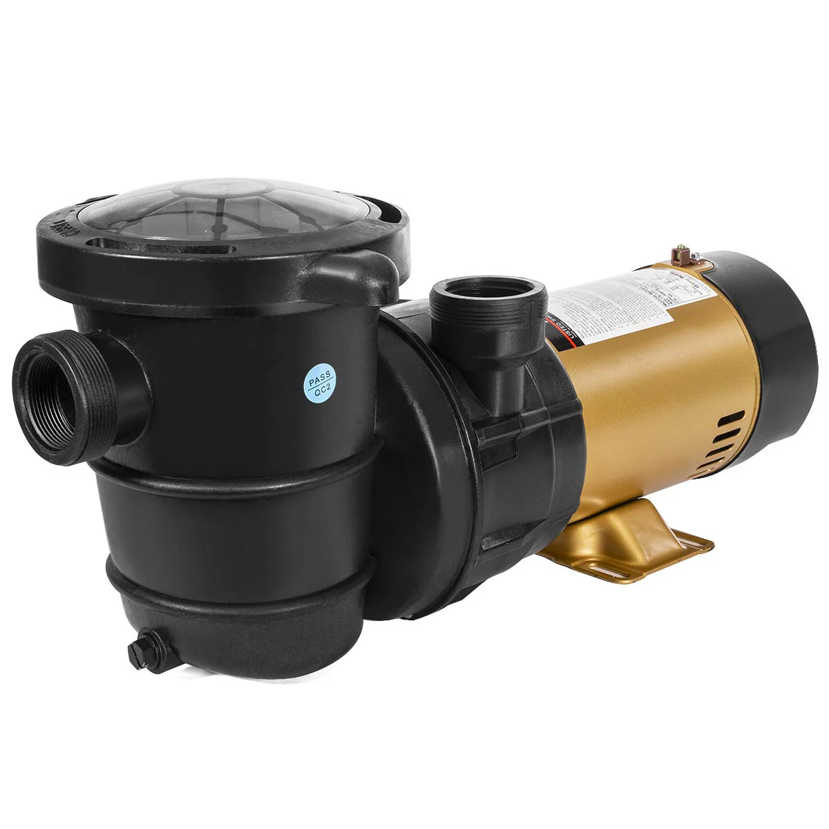 XtremepowerUS 1.5HP Variable 2-Speed Swimming Pool Pump High Flow Above-Ground Swimming Pump Strainer w/ Slip on Fitting - Image 2