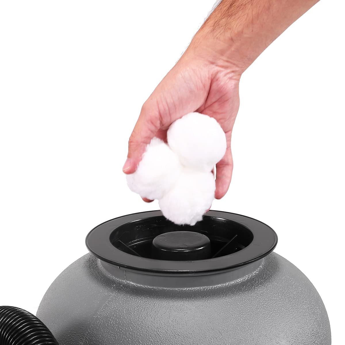 XtremepowerUS 12" Sand Filter for Above-Ground Swimming Pools Max 2,400GPH 7-Way Multi-Port Valve Pool Pump Up to 10,000 Gallons Strainer Basket (Include Filter Media) - Image 4