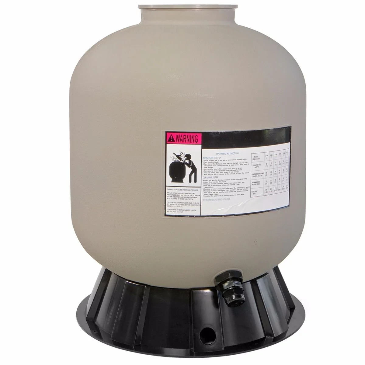 XtremepowerUS 19" Above Inground Swimming Pool Sand Filter System 7-Way Multi-Port Valve Pool Filter up to 24,000 Gallons with Stand - Image 4