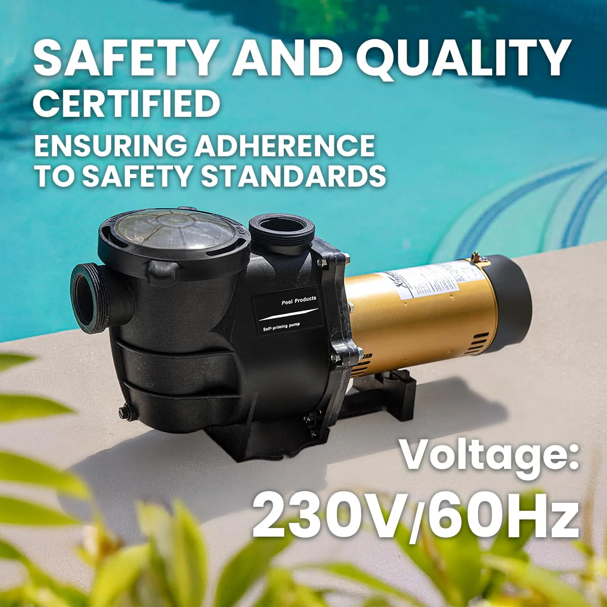 XtremepowerUS 2HP In-Ground Swimming Pool Pump Dual Speed High Flow 2" Inlet 230V High Flo 2-Speed w/ Slip-On Fitting Adapter, 5,820 GPH with Filter Basket - Image 5