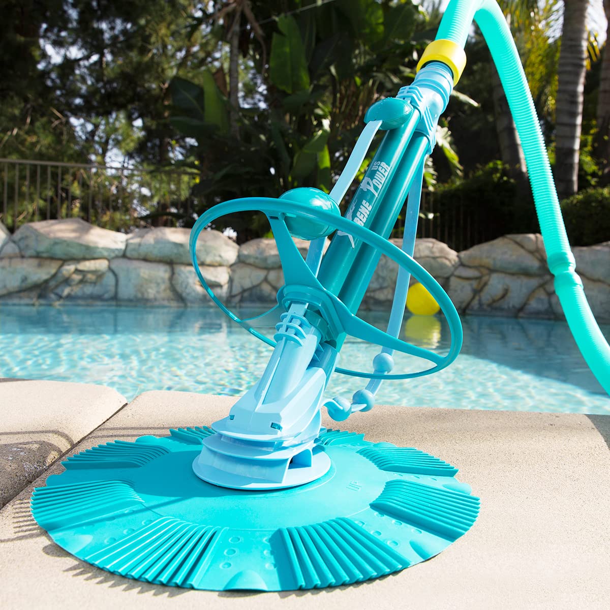 XtremepowerUS Automatic Pool Cleaner Sweeper Vacuum Pool Cleaner Sweep High Flow Side Suction Wall Climb In-Ground/Above Ground Swimming Pool with Hose Suction Set (Blue) - Image 5