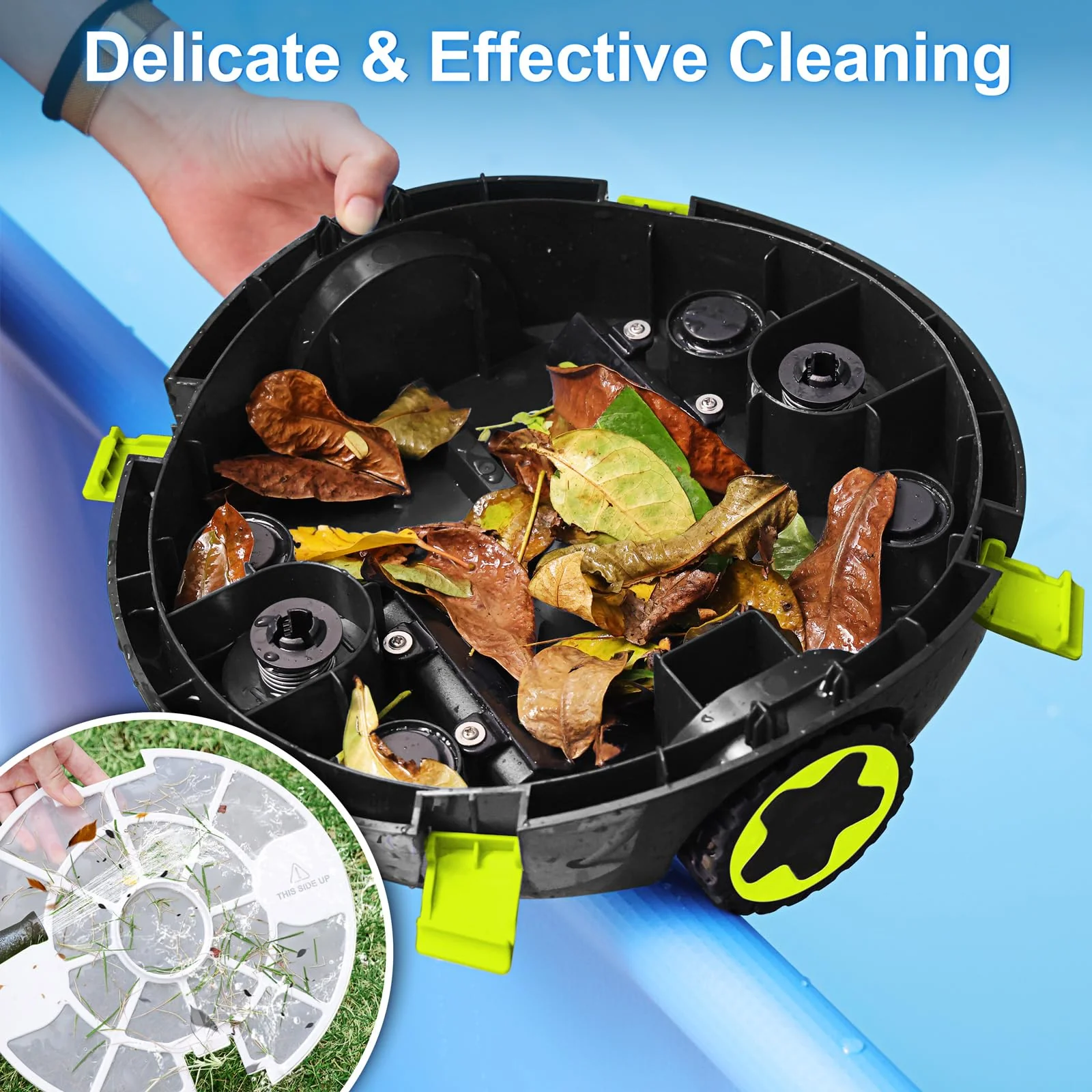 Y20 Cordless Robotic Pool Cleaner, Automatic Pool Vacuum for Above Ground & Inground Pool, 90 Min Runtime, Auto-Parking, Lightweight, Powerful Robot up to 1100 sq.ft - Image 4