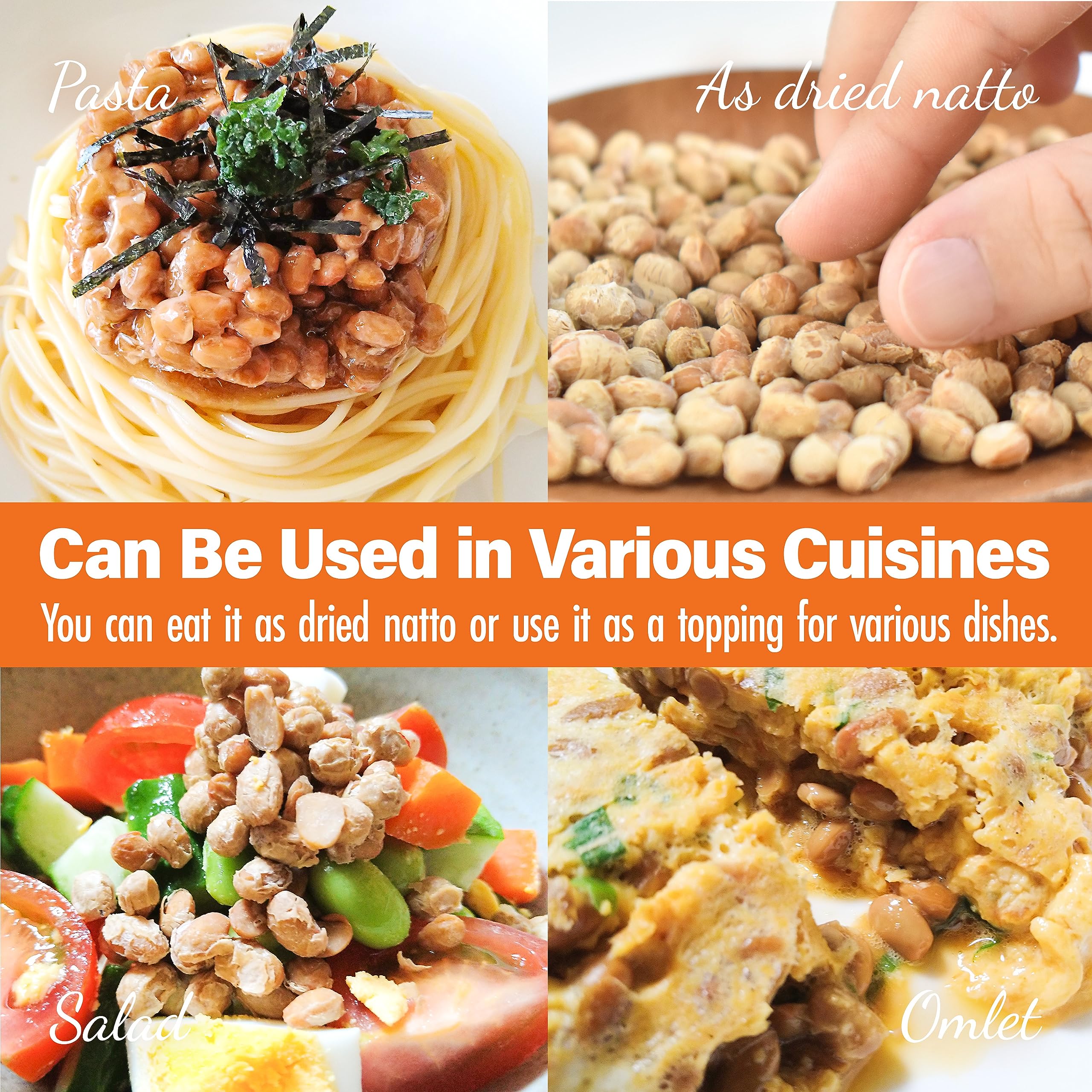 YAMASAN KYOTO UJI Japanese Natto Fermented Soybean, Freeze-Dried Natto Beans, Japanese Probiotic and Prebiotic Superfood - Vitamin K, Low Sodium, Non-GMO, Vegan, Made in Japan 70g(2.4oz) - Image 2