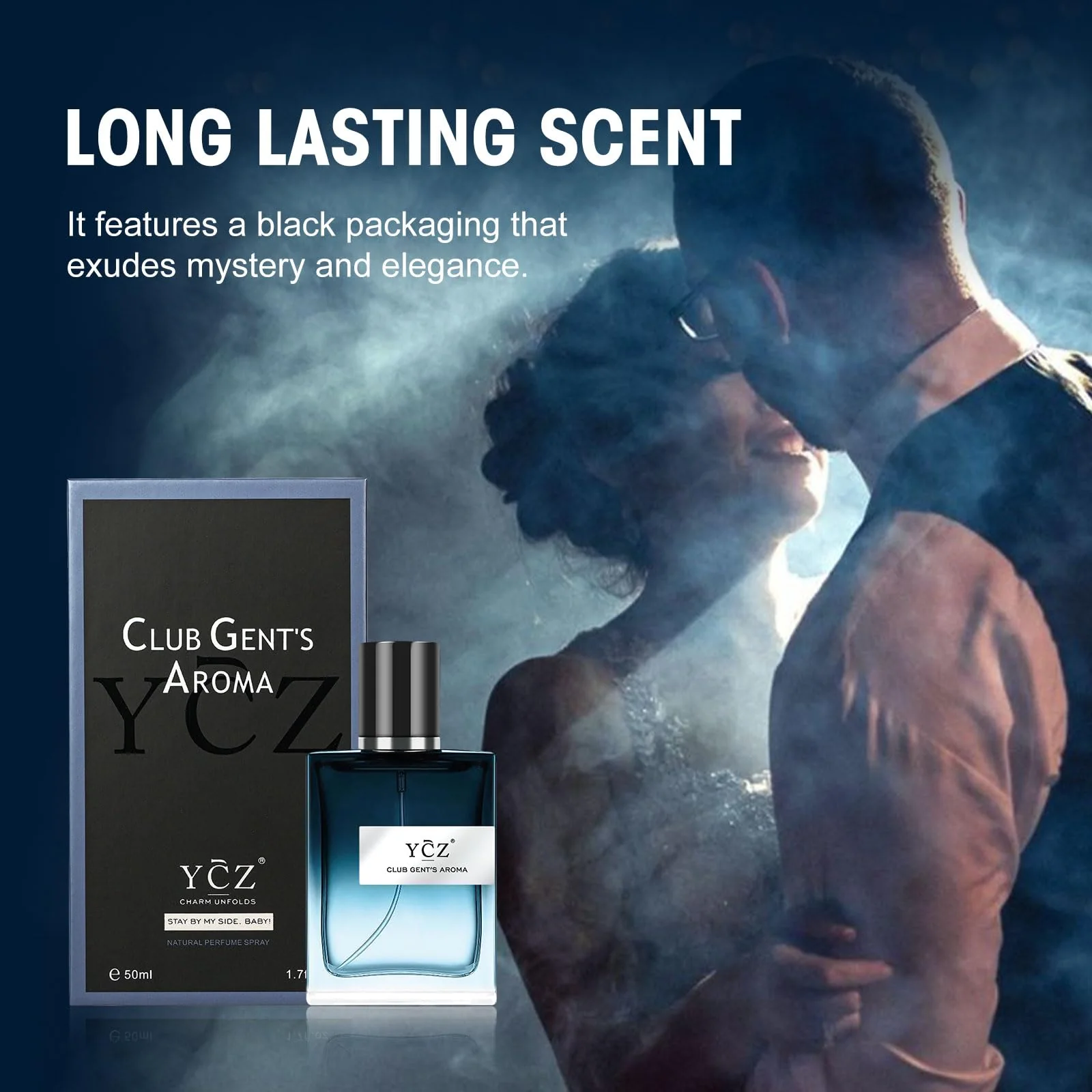 Ycz CLUB GENT'S AROMA Perfume Men, Eau de Parfum Spray, Nightclub Essential Long-Lasting Fragrance, Men's Cologne with Aromatic Woody Notes of Mint, Lemon, Special Occasions Daily Elegance - Image 3