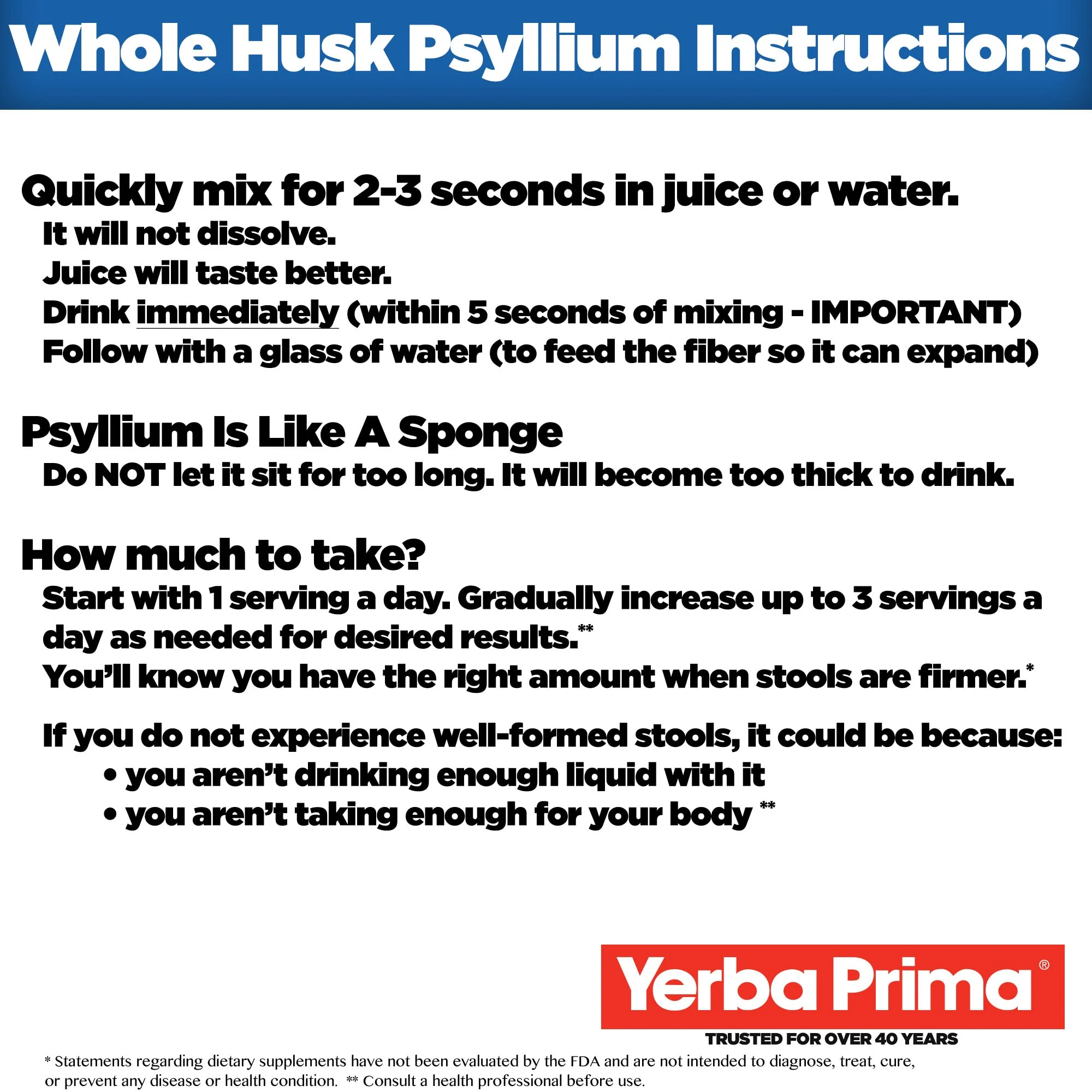 Yerba Prima Psyllium Whole Husks, 12 oz (2 Pack) - Colon Cleanser, Gluten Free, Non-GMO, Soothing Regularity - Image 6