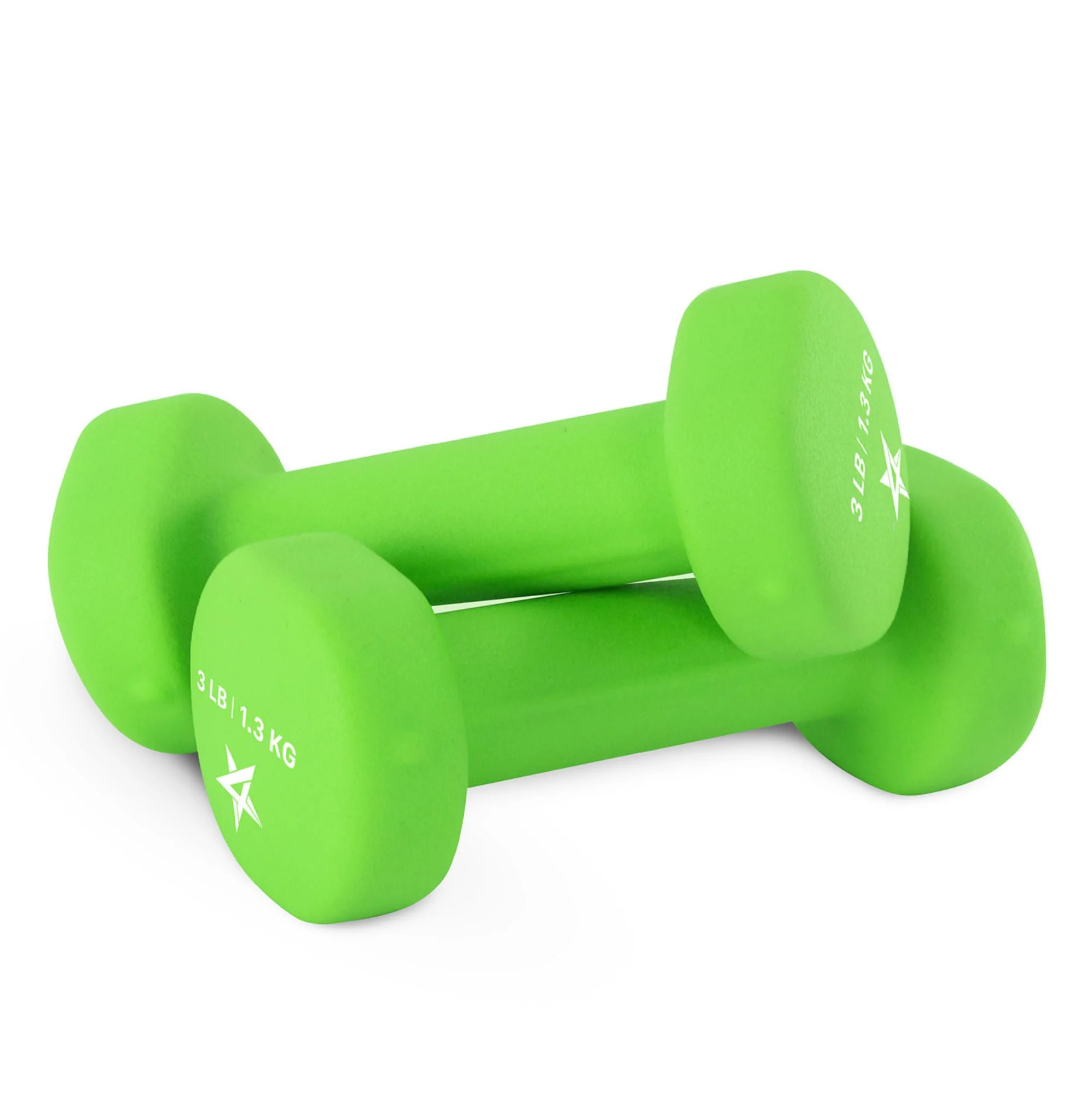Yes4All 3 lbs Dumbbells Neoprene with Non Slip Grip ��� Great for Total Body Workout ��� Total Weight: 6 lbs (Set of 2)