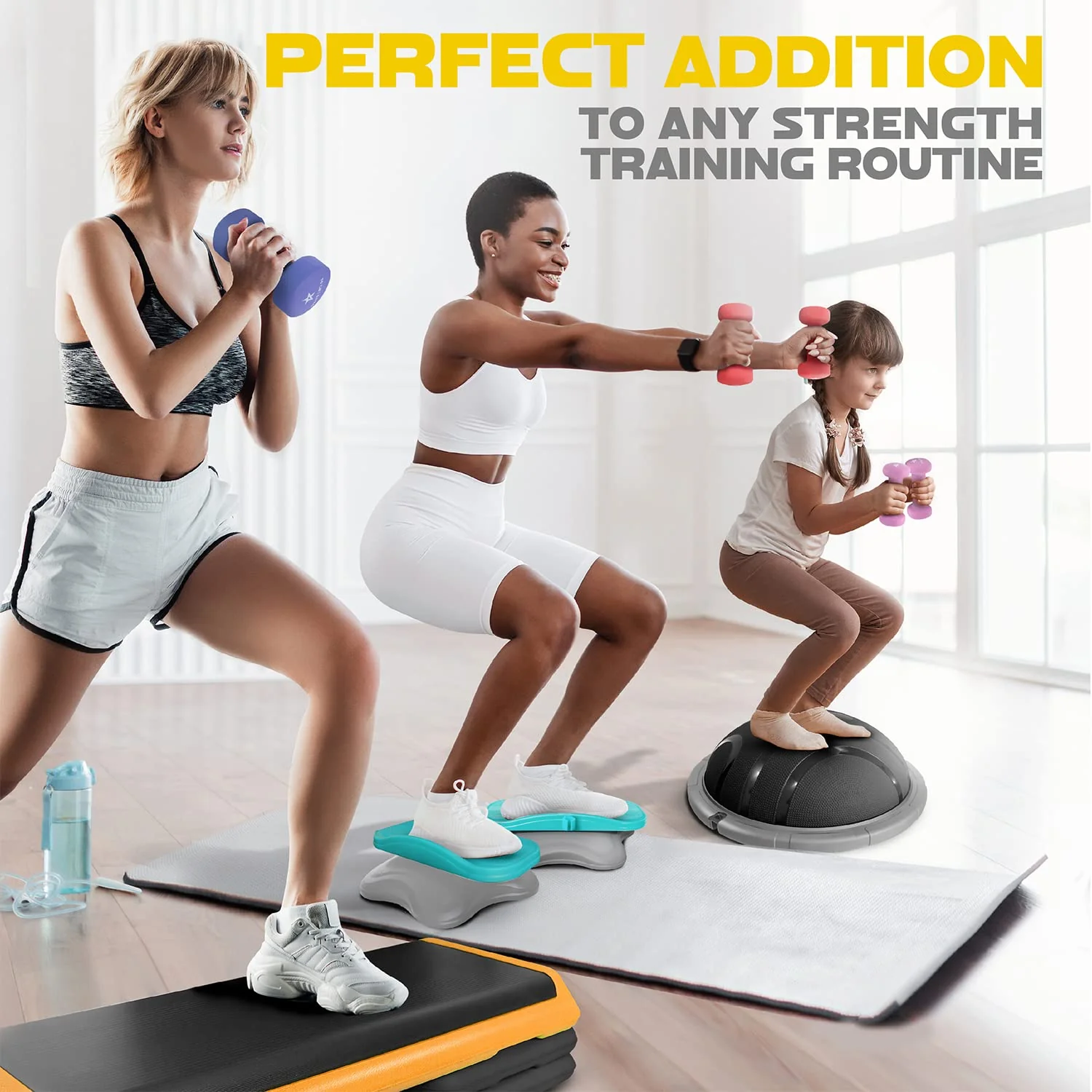 Yes4All Neoprene Coated Dumbbell Hand Weight Sets of 2 - Multiple Weight Options with 15 Colors, Anti-roll, Anti-Slip, Hexagon Shape - Image 4