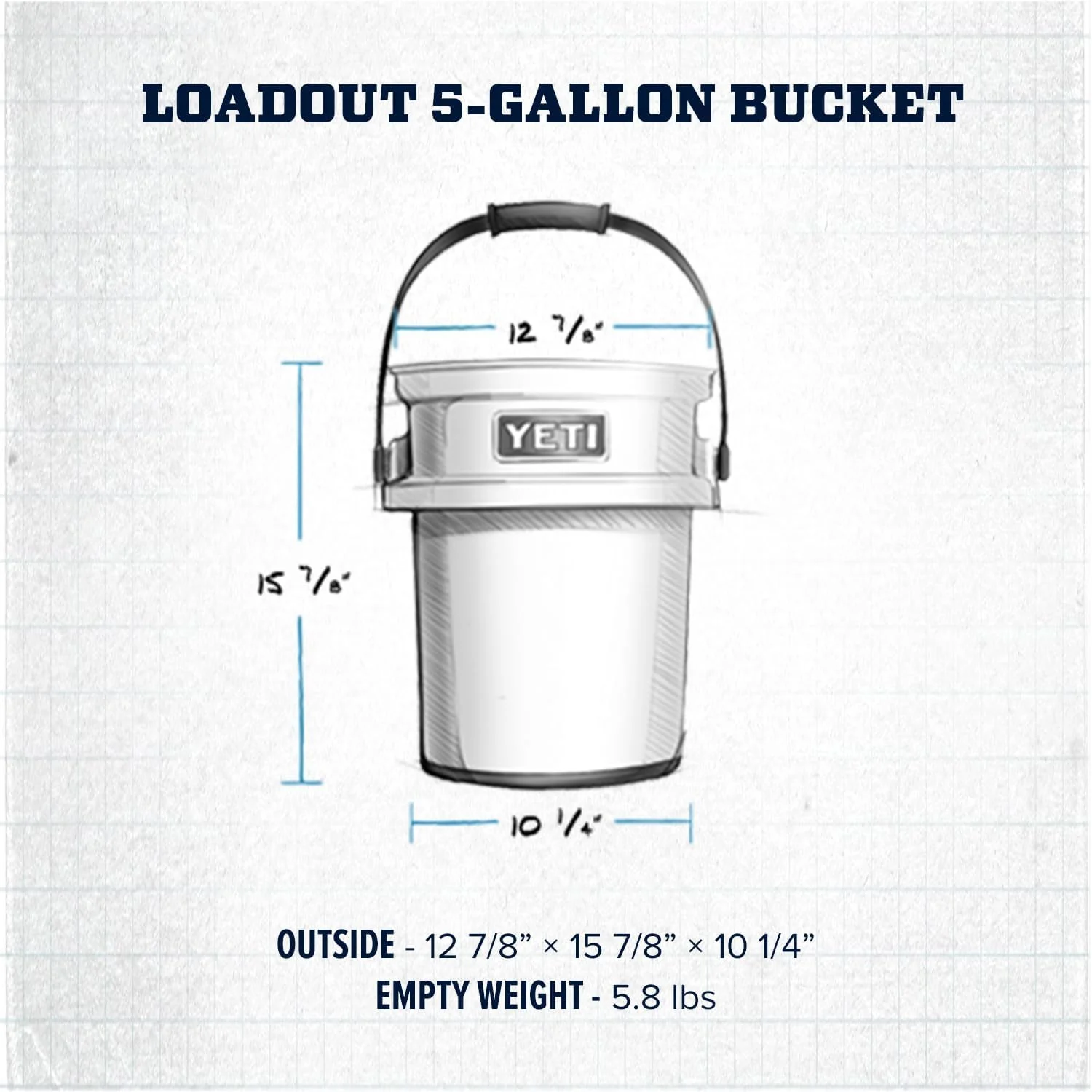 YETI Loadout 5-Gallon Bucket, Impact Resistant Fishing/Utility Bucket, Desert Bloom - Image 6