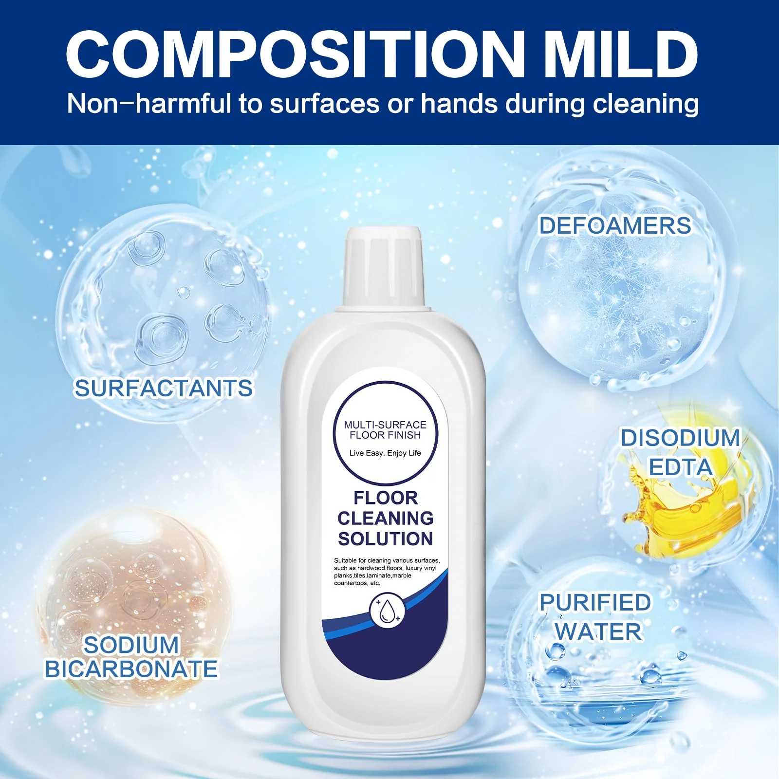 YHOVID Multi-Surface Floor Cleaning Solution Compatible with Tineco Vacuum Mop, Cleaner Refill for All Mopping Robot Vacuums and Cordless Wet/Dry Mops (4 Bottle Pack, Original) - Image 6