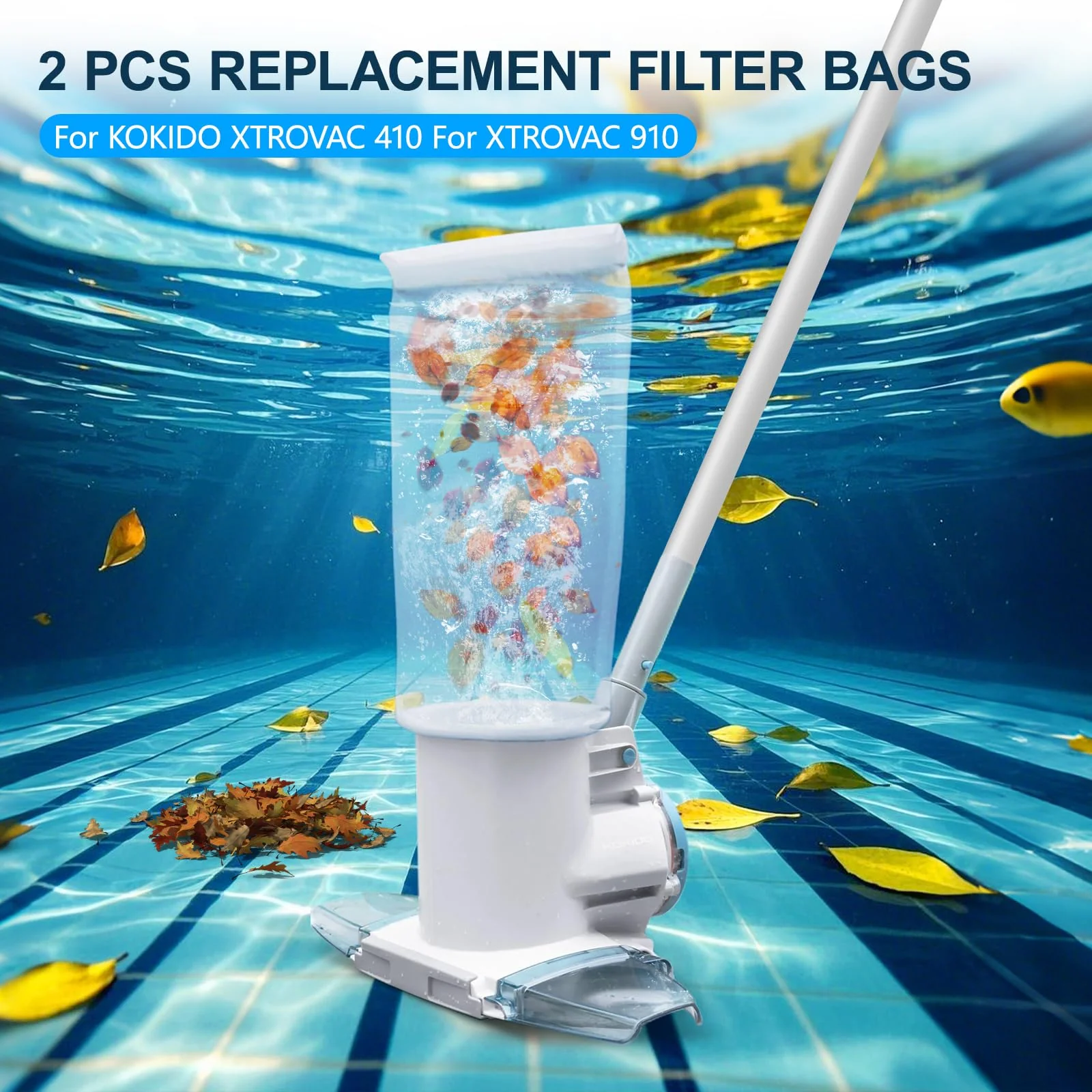 YIBEICO 2 PCS Replacement Filter Bags for KOKIDO XTROVAC 410 for XTROVAC 910, 250 Microns and 75 Microns Filter Bags Set - Image 3