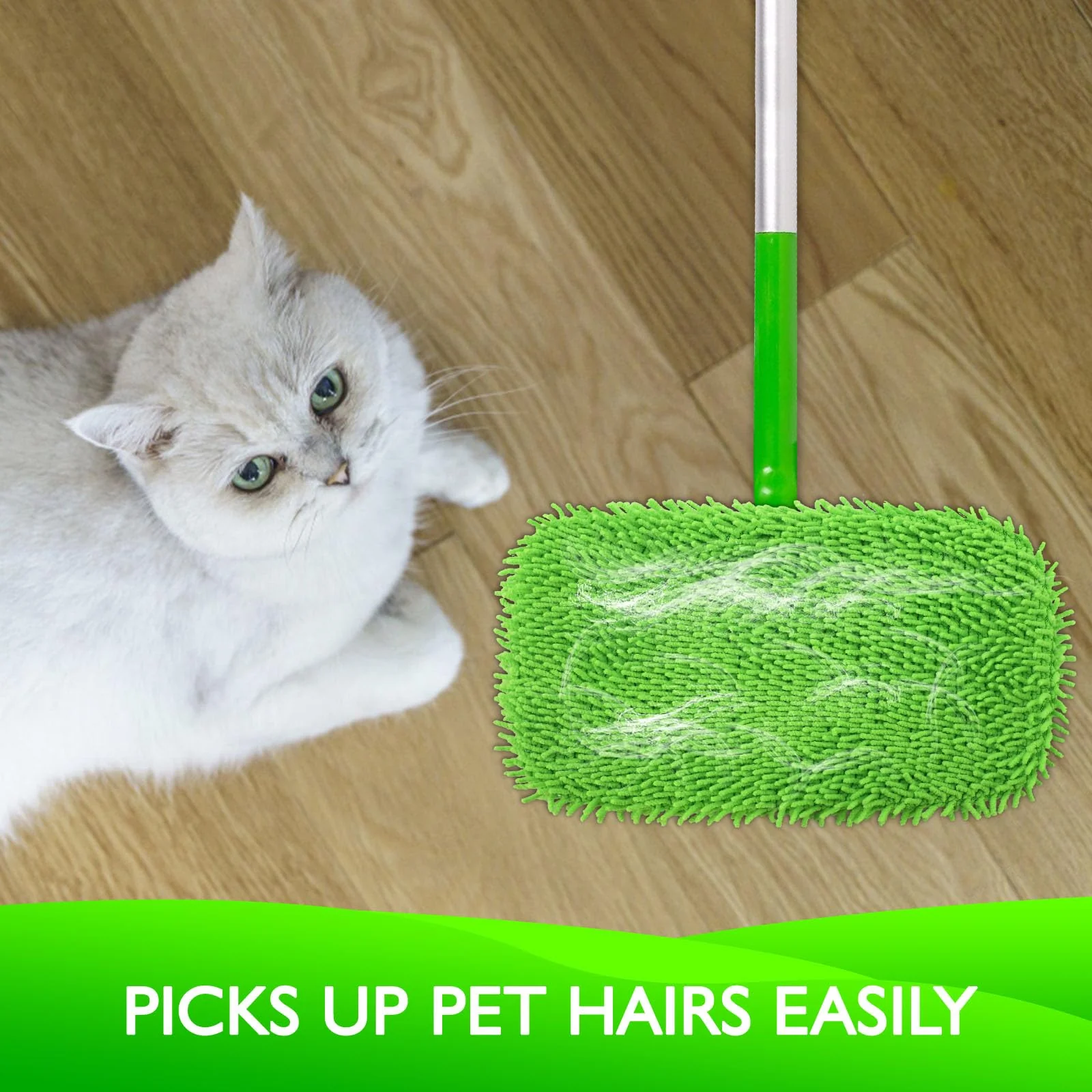 Yicotira Reusable Microfiber Mop Pads Compatible with Swiffer Sweeper- 8 Pack Dry Sweeping Cloths & Wet Mopping Cloths - Washable Wet Pads Refill for Mopping Floors (Mop is not Included) - Image 3