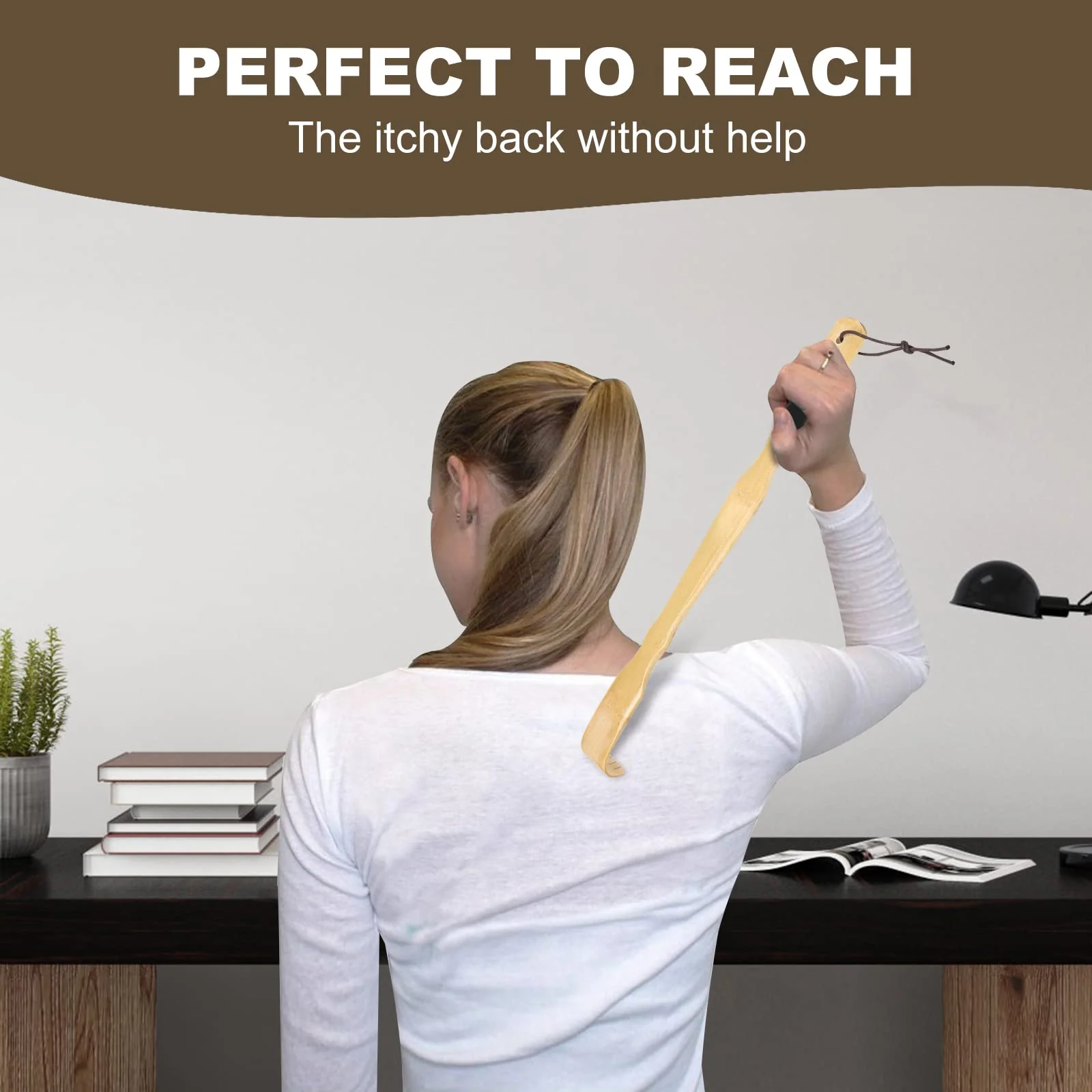 YIMICOO 2 Pack Wooden Bamboo Back Scratcher, 17 Inch Long Handle Back Scratchers for Adults Men Women, with Beautiful Gift Packaging - Image 5