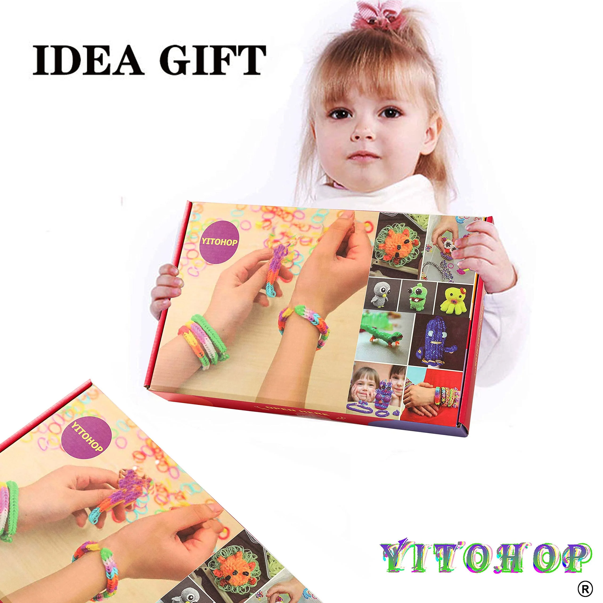 YITOHOP 12080+ Loom Bands Kit, Rubber Bands for Bracelet Making Kit, DIY Art Craft Loom Bracelet Kit,2025 Creativity Birthday Gift Ideal Christmas Gifts - Image 2