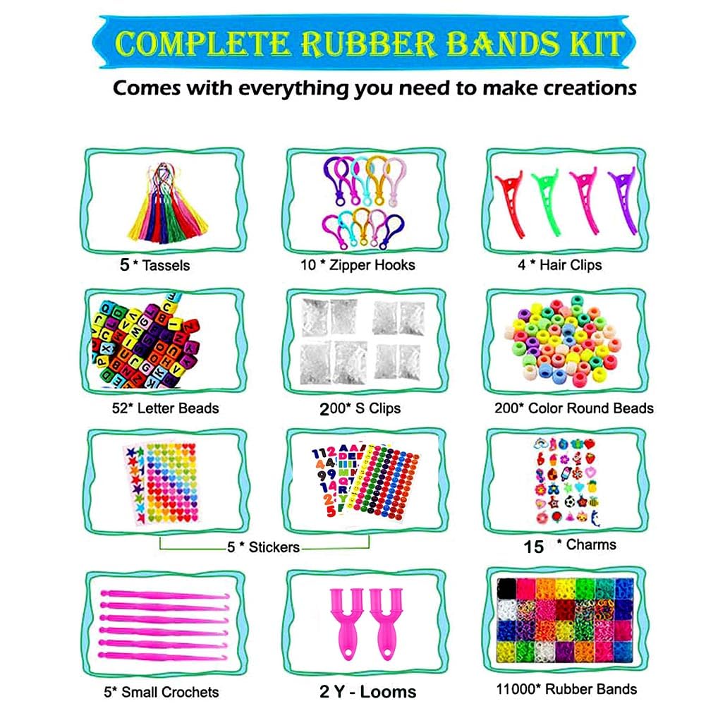 YITOHOP 12080+ Loom Bands Kit, Rubber Bands for Bracelet Making Kit, DIY Art Craft Loom Bracelet Kit,2025 Creativity Birthday Gift Ideal Christmas Gifts - Image 6