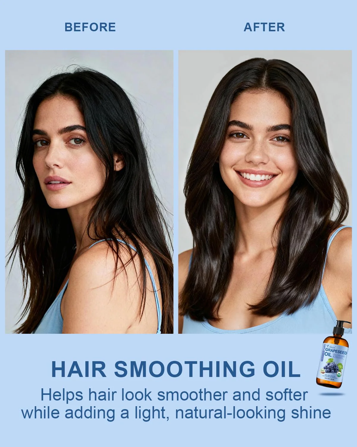 Yoken Organic Grapeseed Oil 16 oz GLASS BOTTLE - USDA 100% Pure & Natural Cold Pressed Grape Seed Carrier Oil for Skin & Hair - Single Ingredient, Hexane Free, Light & Silky Body Moisturizer - Image 5