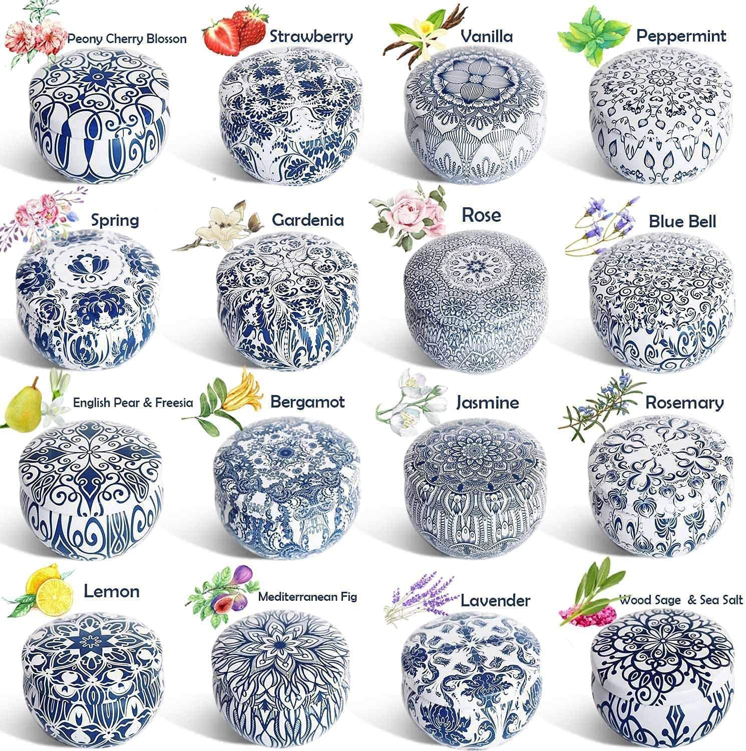 YOROXRG Scented Candles Gifts Set 16 Pack Soy Wax Travel Tin Jar Candles for Home 2.5 OZ for Mom for Christmas, Birthday, Thanksgiving, Mother's Day - Image 8