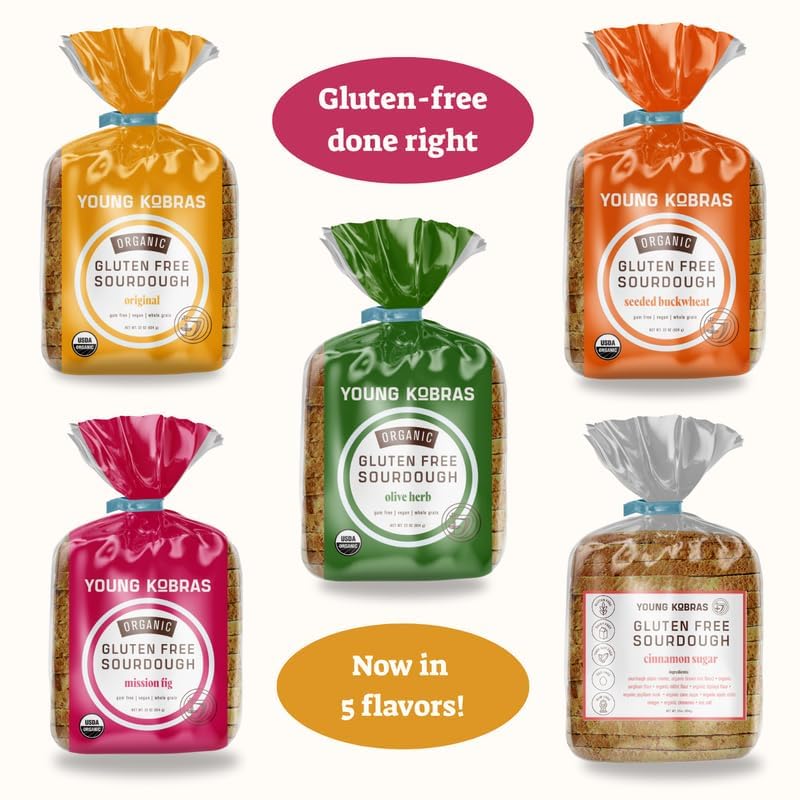 Young Kobras Organic, Gluten-Free Original Sourdough Bread 22oz (2-pack) - Allergen Friendly, Vegan, Gum-Free, Simple Ingredients & Made Fresh to Order - Image 2