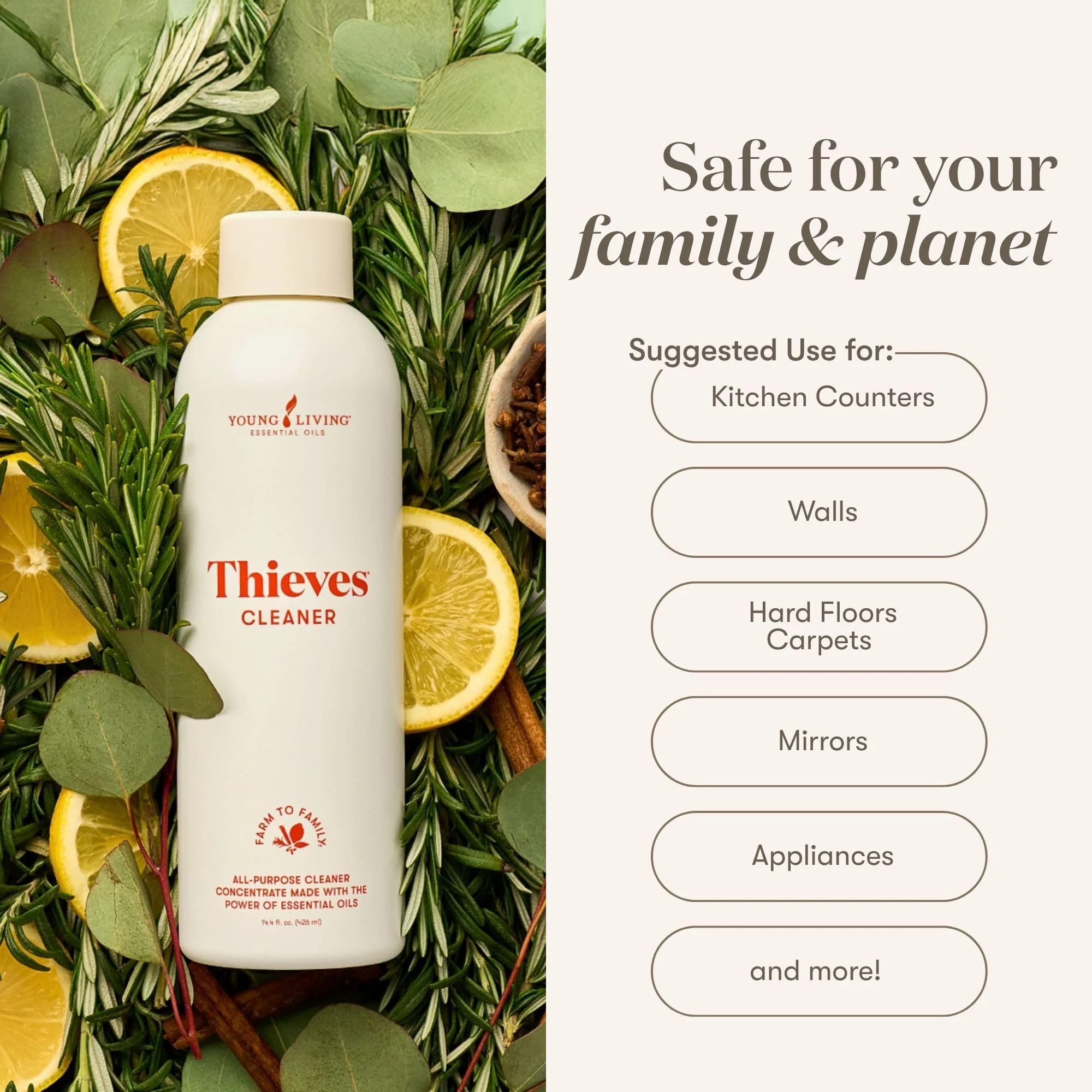 Young Living Thieves Household Cleaner Ultra Concentrated 14.4 fl oz – All Purpose Cleaner for Kitchen, Bathroom & Surfaces – Multipurpose Essential Oil Cleaner – 3 Pack - Image 4