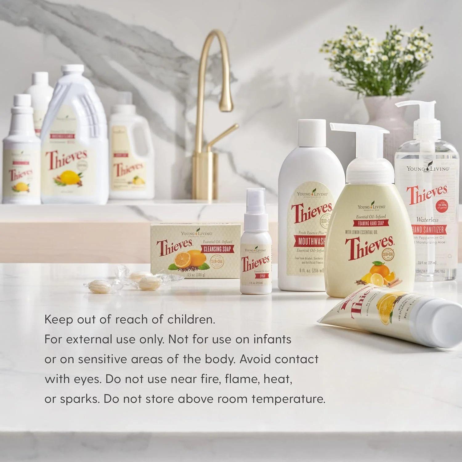 Young Living Thieves Spray | 1 oz | Portable Cleaner Spray, Formulated with Water & Alcohol, Ideal for Travel Essentials & Home; Fits in Backpack, Luggage, or Purse | 2 Pack - Image 2