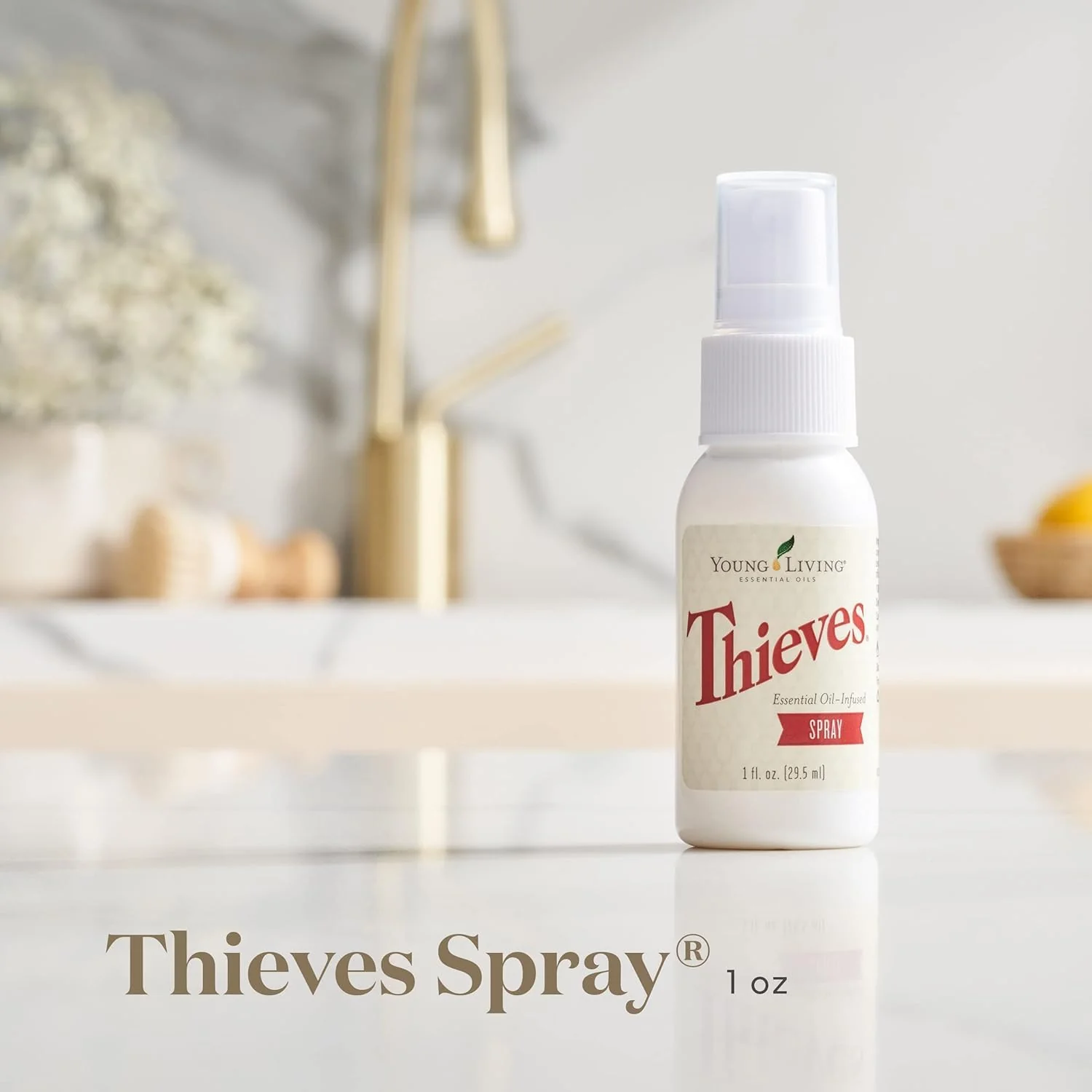 Young Living Thieves Spray | 1 oz | Portable Cleaner Spray, Formulated with Water & Alcohol, Ideal for Travel Essentials & Home; Fits in Backpack, Luggage, or Purse | 2 Pack - Image 6