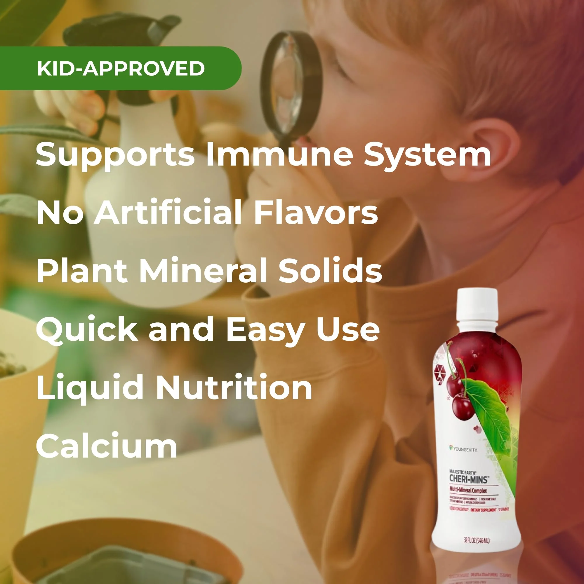 Youngevity Cheri-Mins™ Plant Derived Liquid Minerals - Great Tasting Formula - 77+ Natural Unaltered Trace Minerals - Colloidal Form Humic Shale (32 Fl Oz) - Image 4