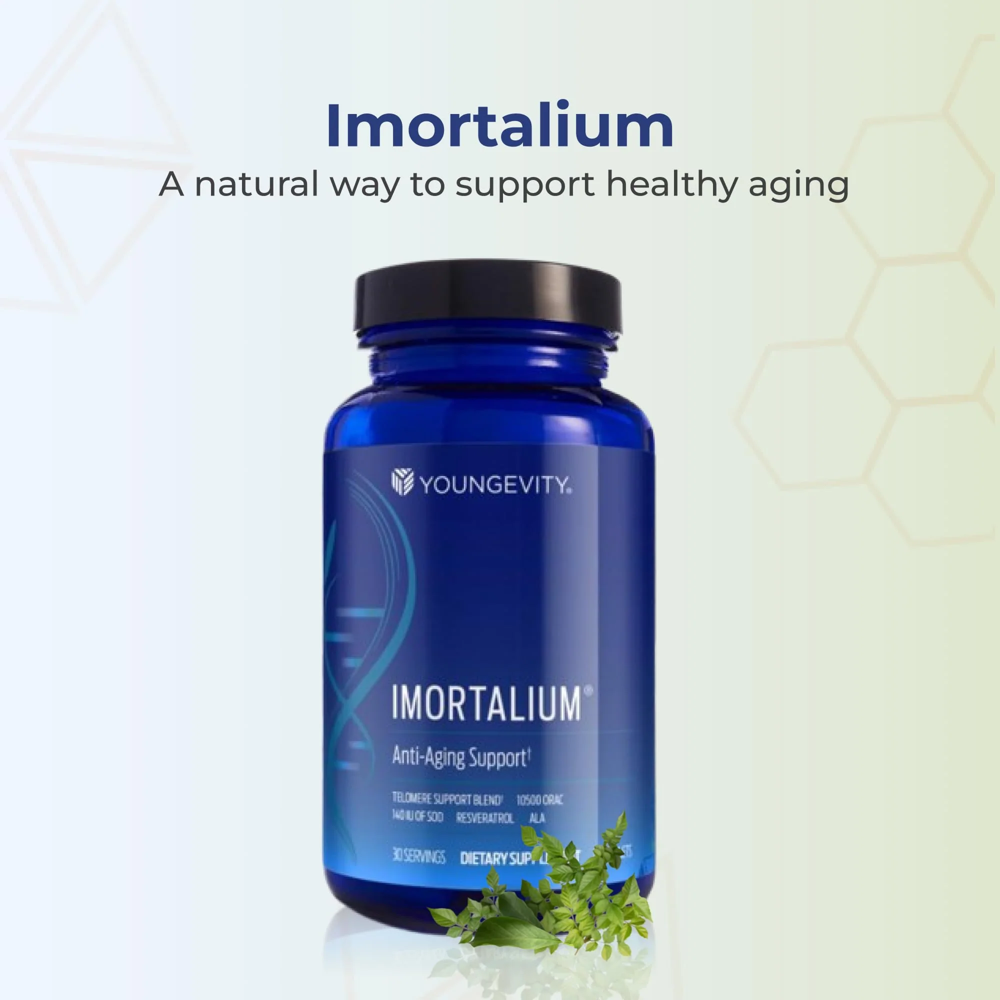 Youngevity Imortalium® - Anti-Aging Telomere Health, Fucoxanthin, Carotenoid Blend, Fucoidan Blend, MSM, Glutathione, Skin Rejuvinating Blend + 12 Whole Foods 120 Tablets (Pack of 1) - Image 3
