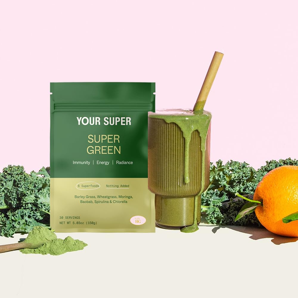 Your Super Organic Super Green Smoothie Mix – Superfood Powder for Natural Immune Support, Made with Wheatgrass, Barley Grass, Moringa, Spirulina, Chlorella & Baobab Powder (30 Servings) - Image 9